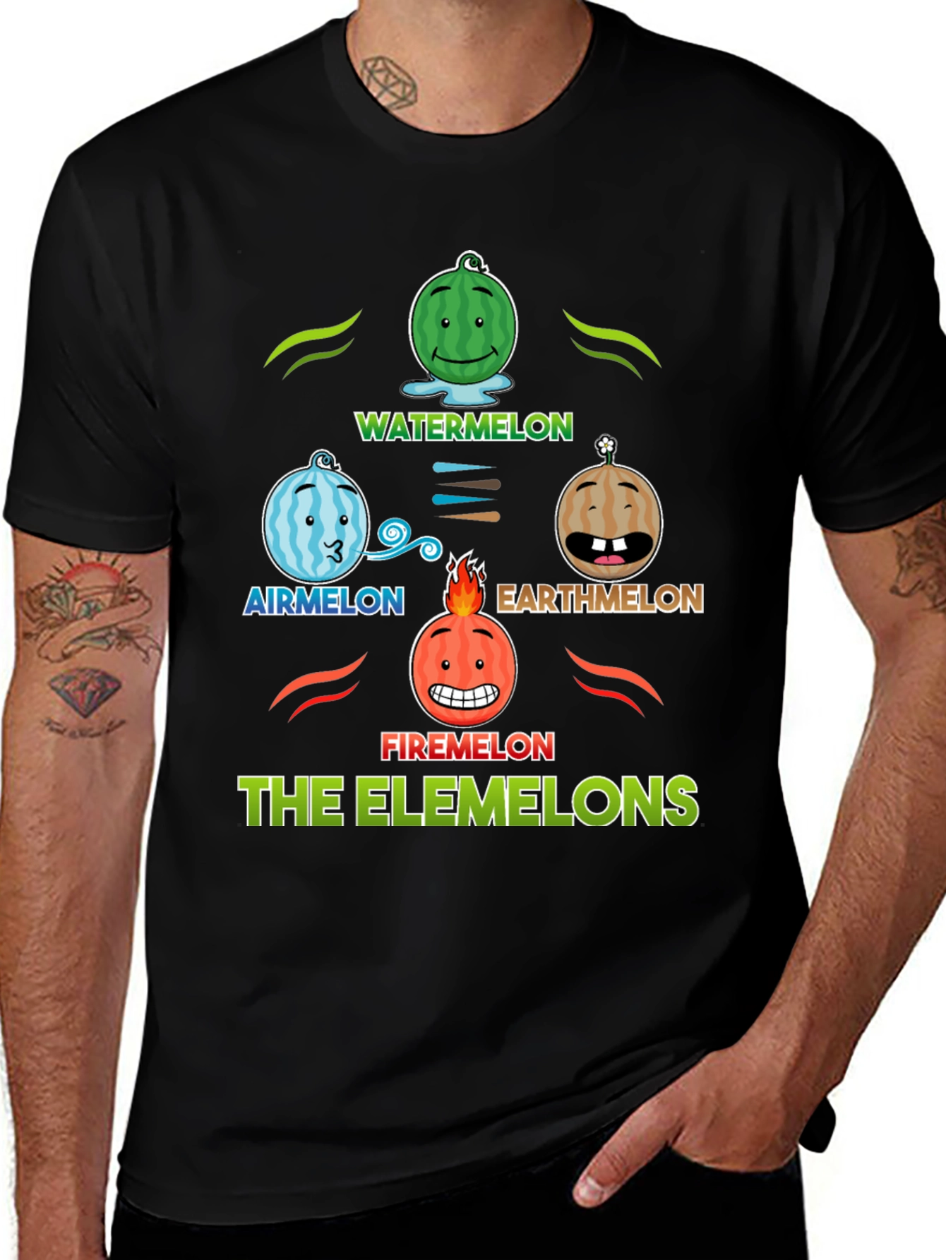 The Elemelons T-Shirt - Elemental Watermelon Tee