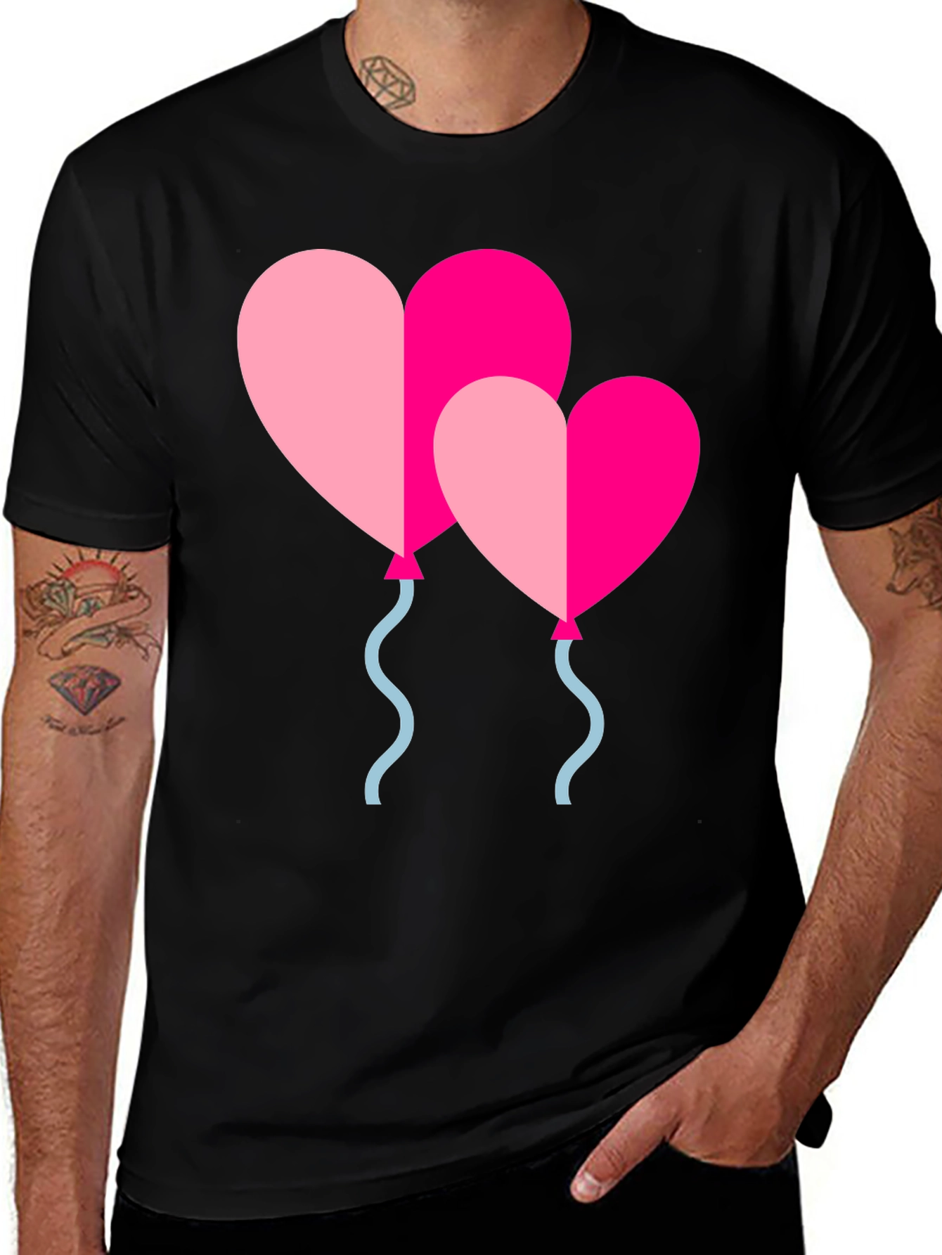 Variant 11 of Heart Balloons Graphic T-Shirt