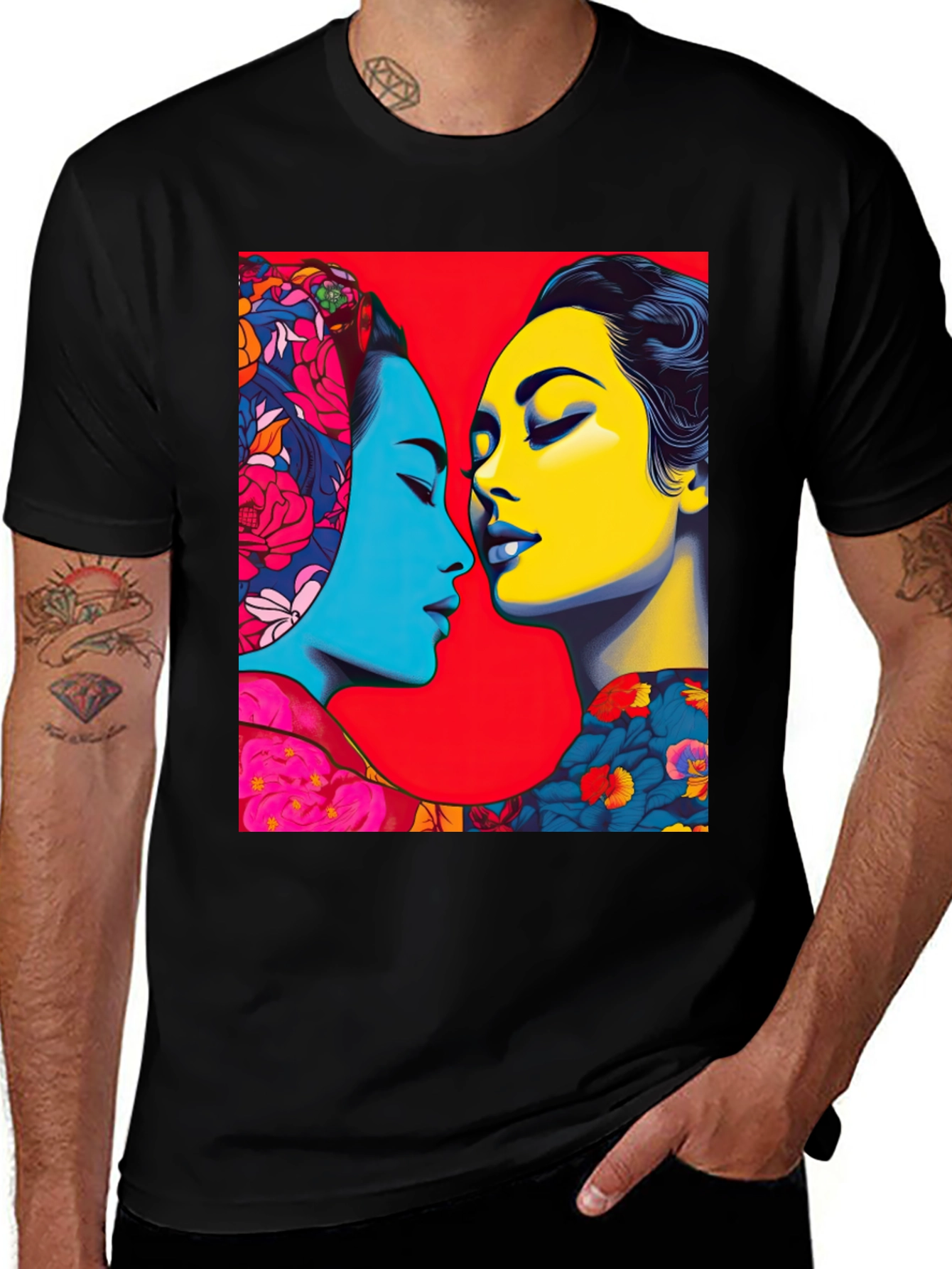 Variant 12 of Artistic Portrait T-Shirt - Vivid Colors