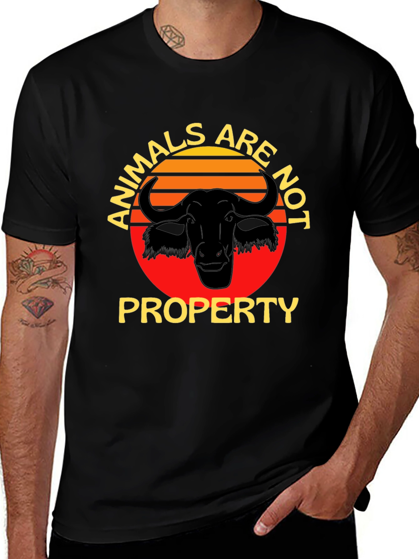 Variant 23 of Animals Are Not Property Black T-Shirt