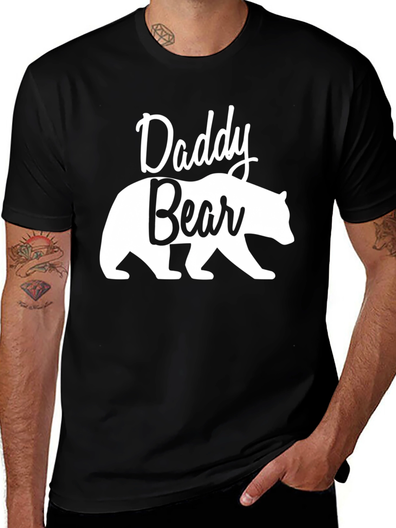 Daddy Bear T-Shirt - Black, Graphic Tee