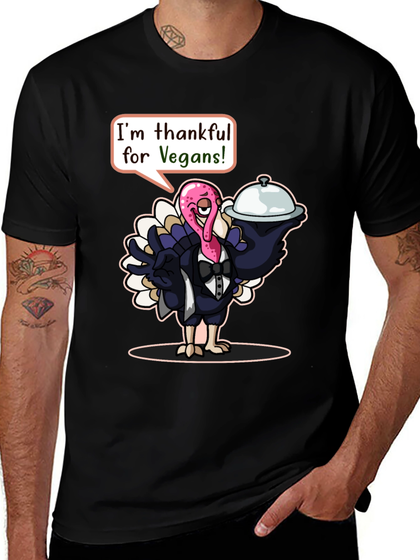 Variant 27 of Thankful Turkey Vegan T-Shirt