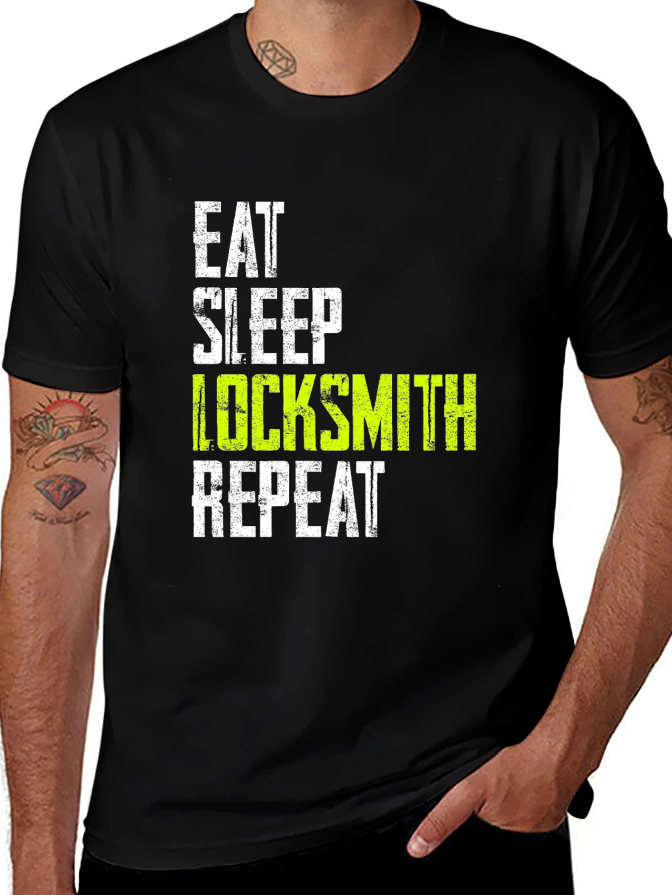 Variant 17 of Eat Sleep Locksmith Repeat Graphic Tee