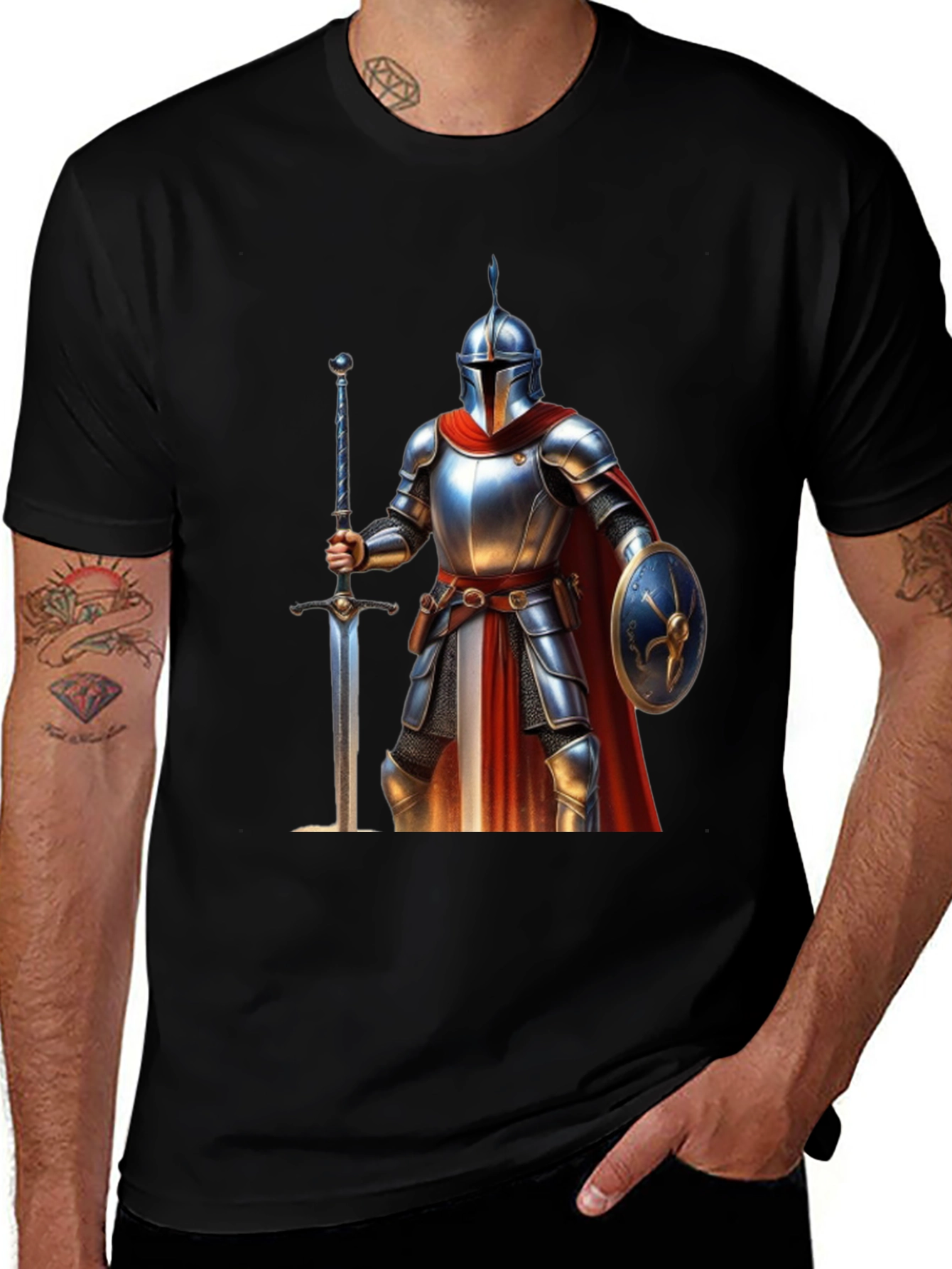 Knight T-Shirt - Black Graphic Tee