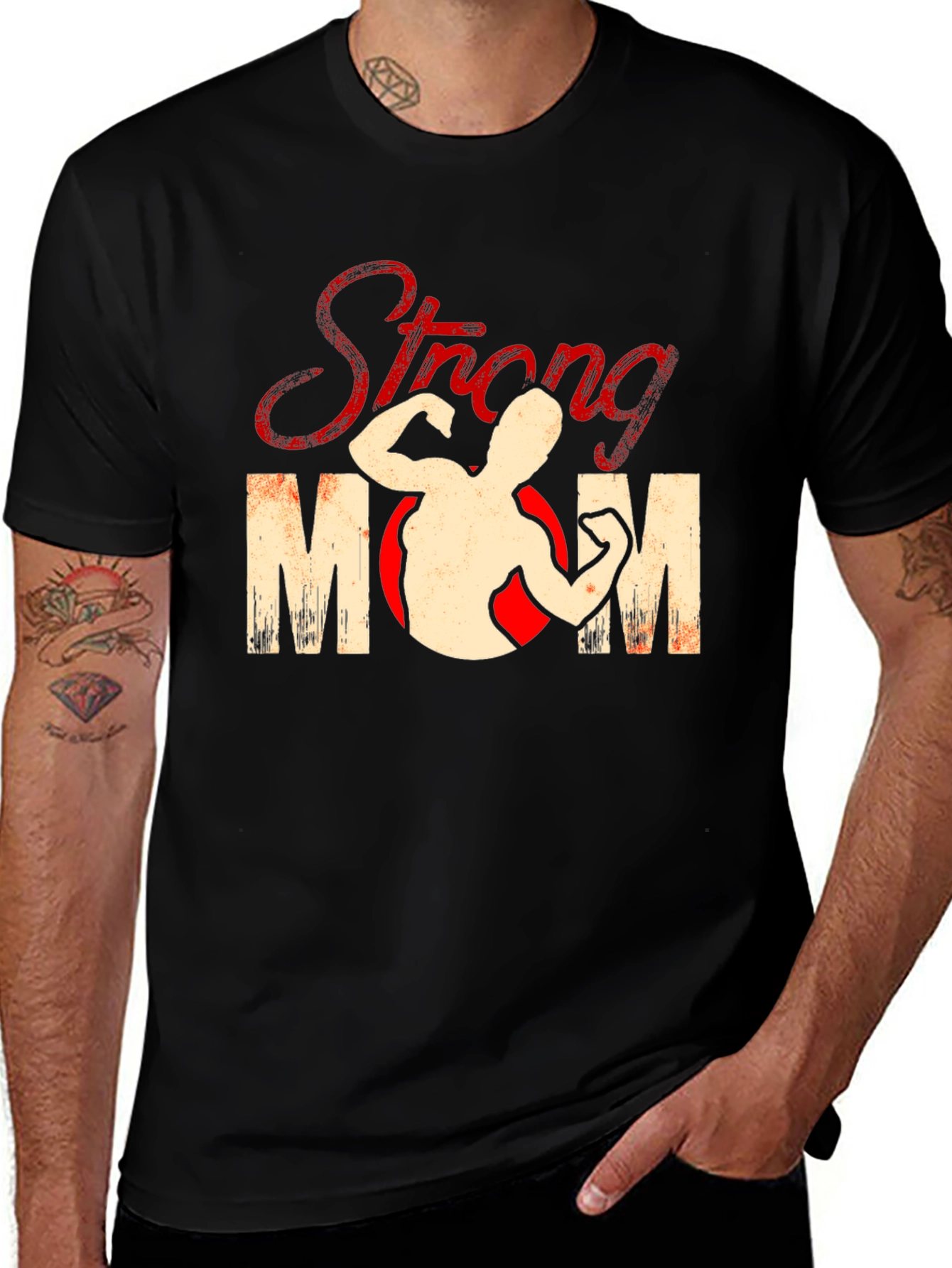 Strong Mom T-Shirt - Fitness Gift