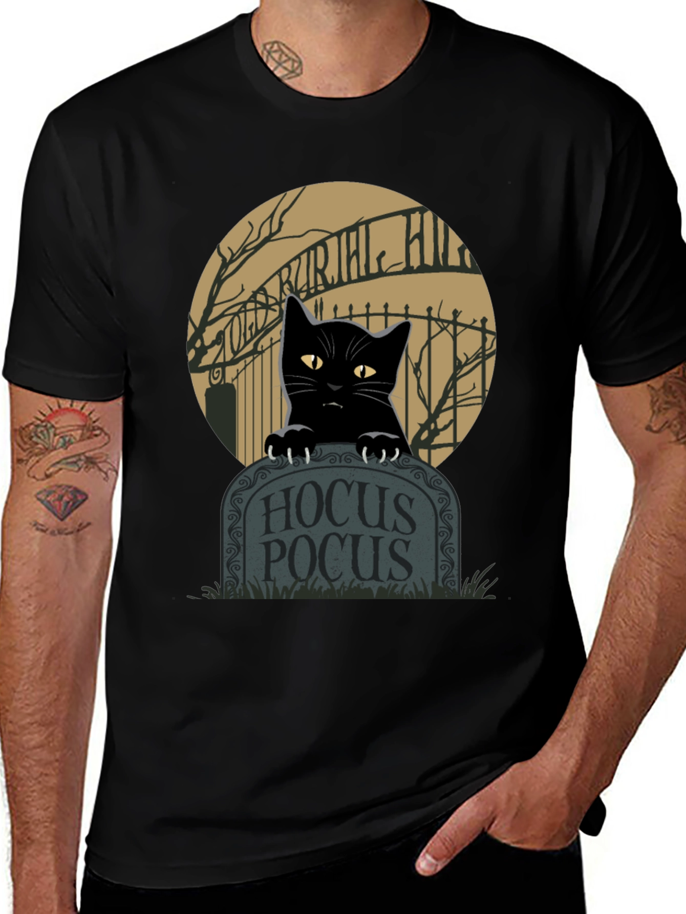 Hocus Pocus Cat T-Shirt - Halloween Apparel