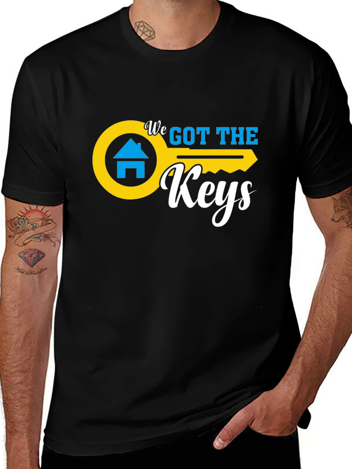 Variant 7 of We Got The Keys Black Graphic Tee