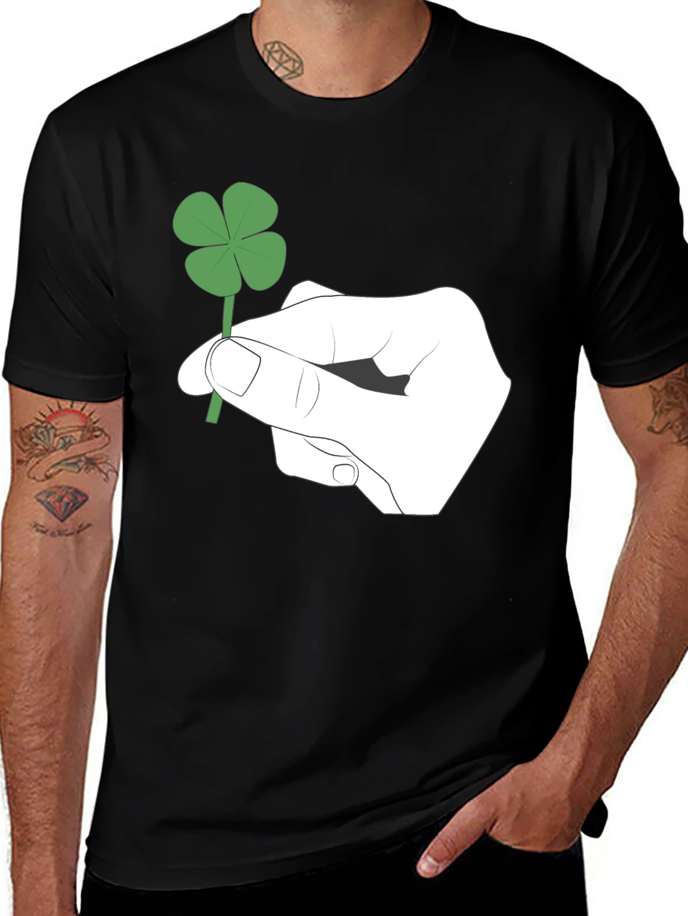 Variant 30 of Lucky Four-Leaf Clover Graphic Tee