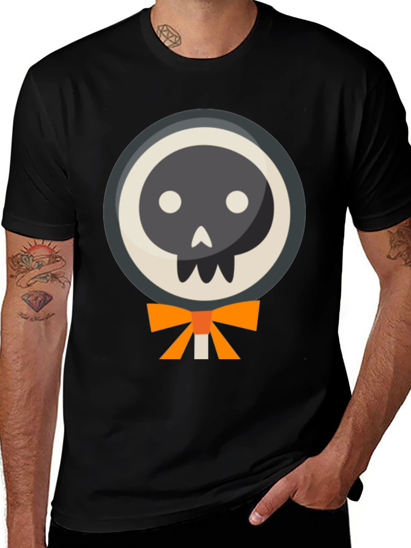 Variant 14 of Skull Lollipop Black T-Shirt