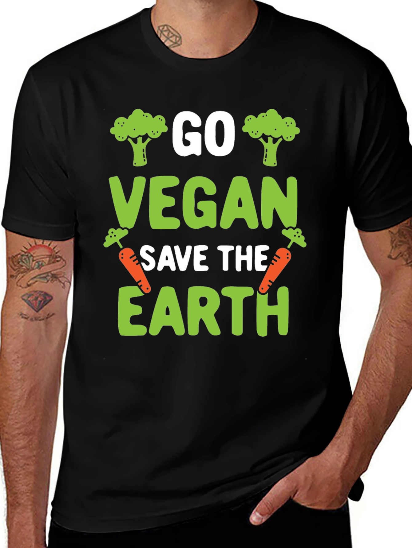 Variant 13 of Go Vegan Save The Earth T-Shirt
