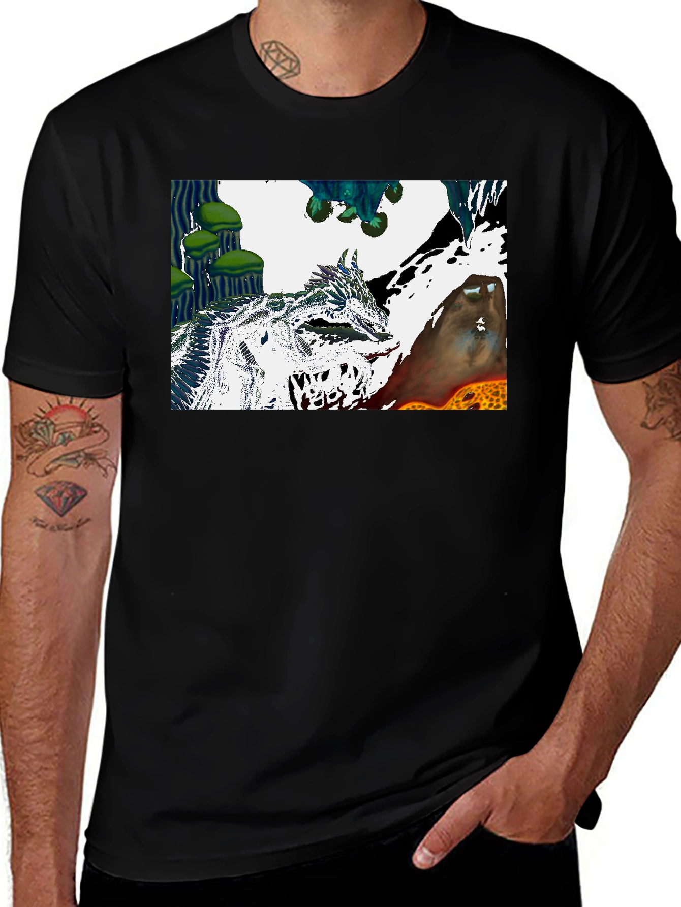 Variant 10 of Dragon Art Graphic Tee - Fantasy Creature T-Shirt