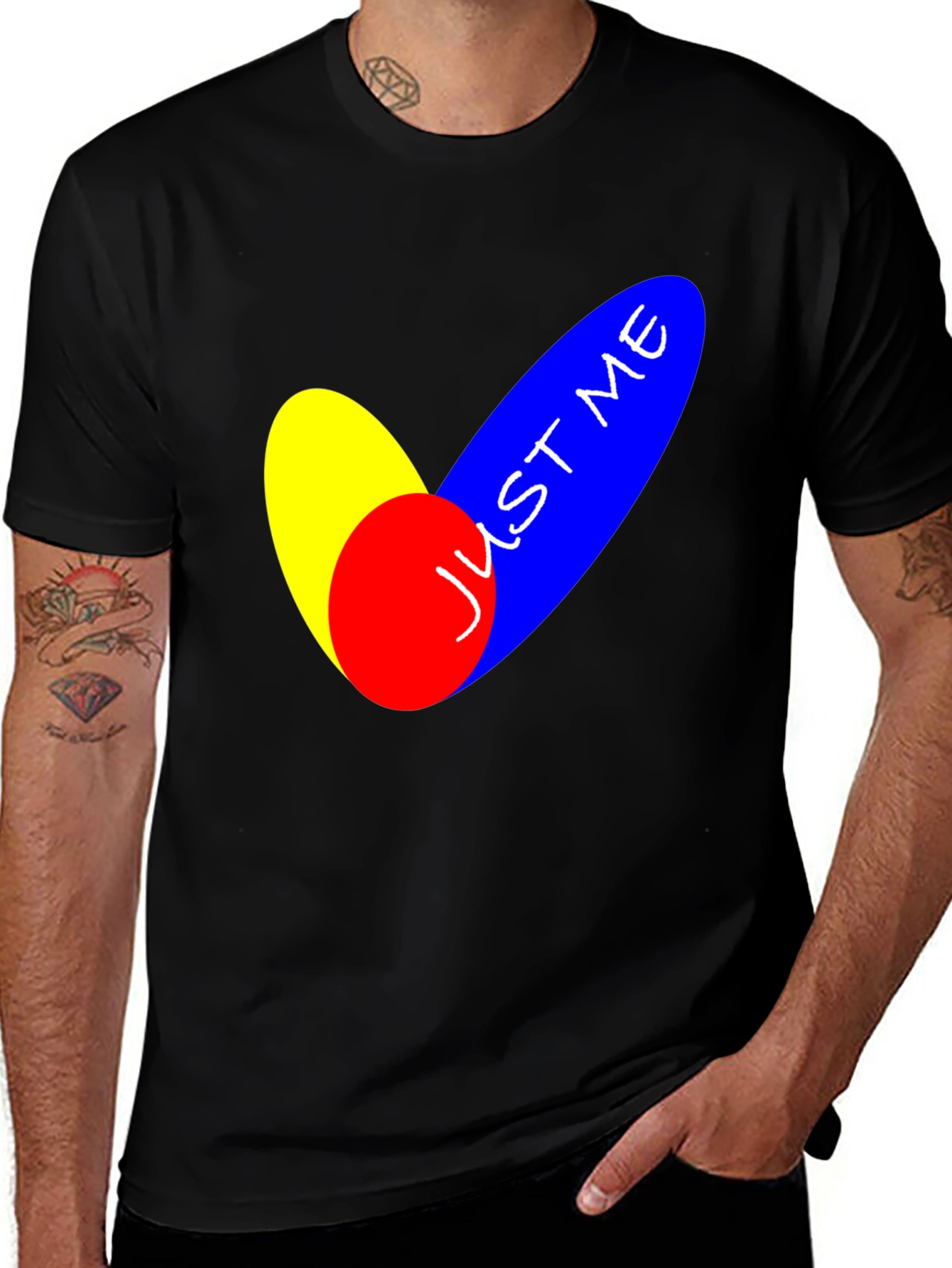Variant 28 of Just Me T-Shirt - Color Overlap Design