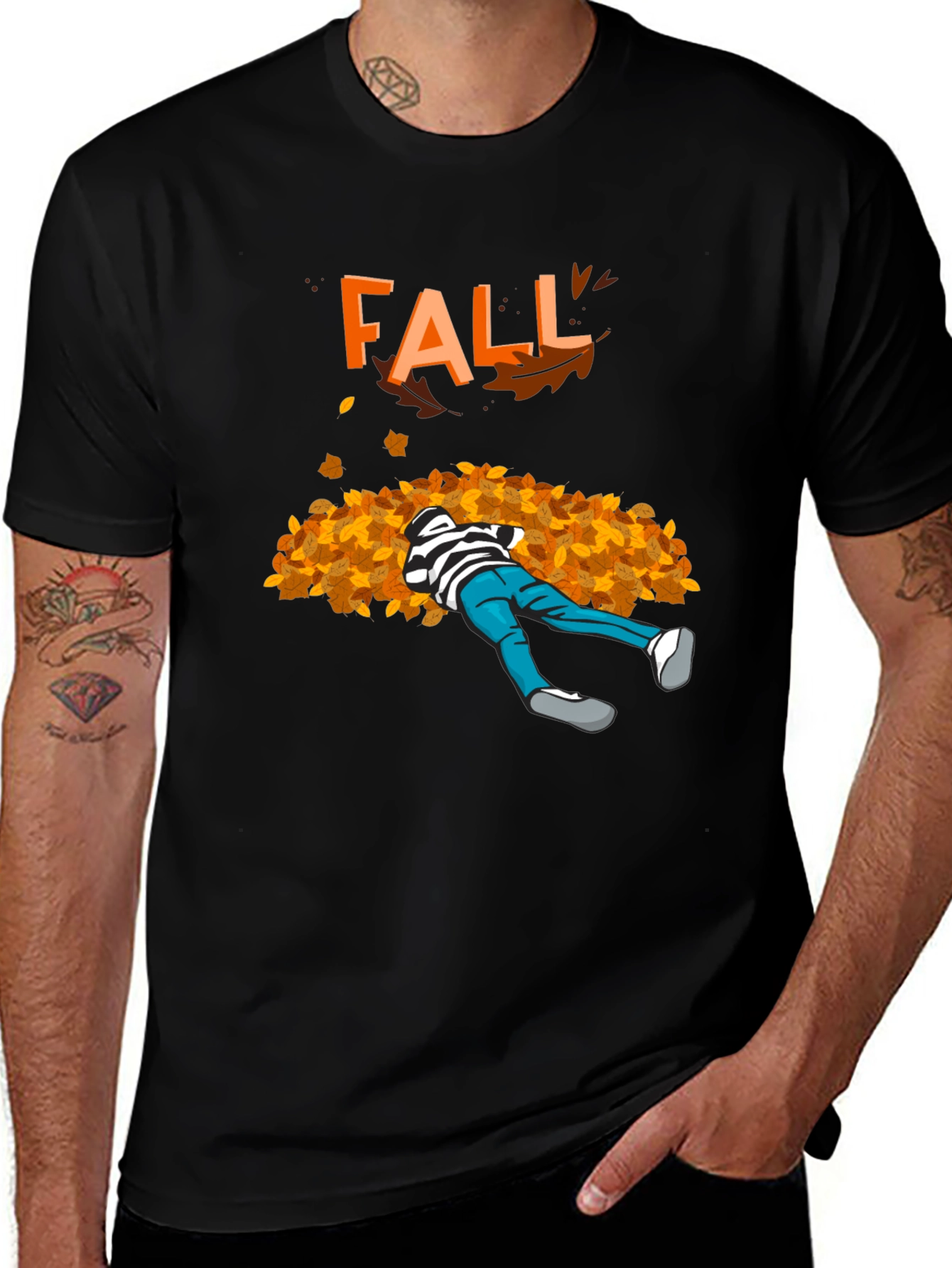 Variant 20 of Fall Leaves T-Shirt: Relaxing Autumn Design