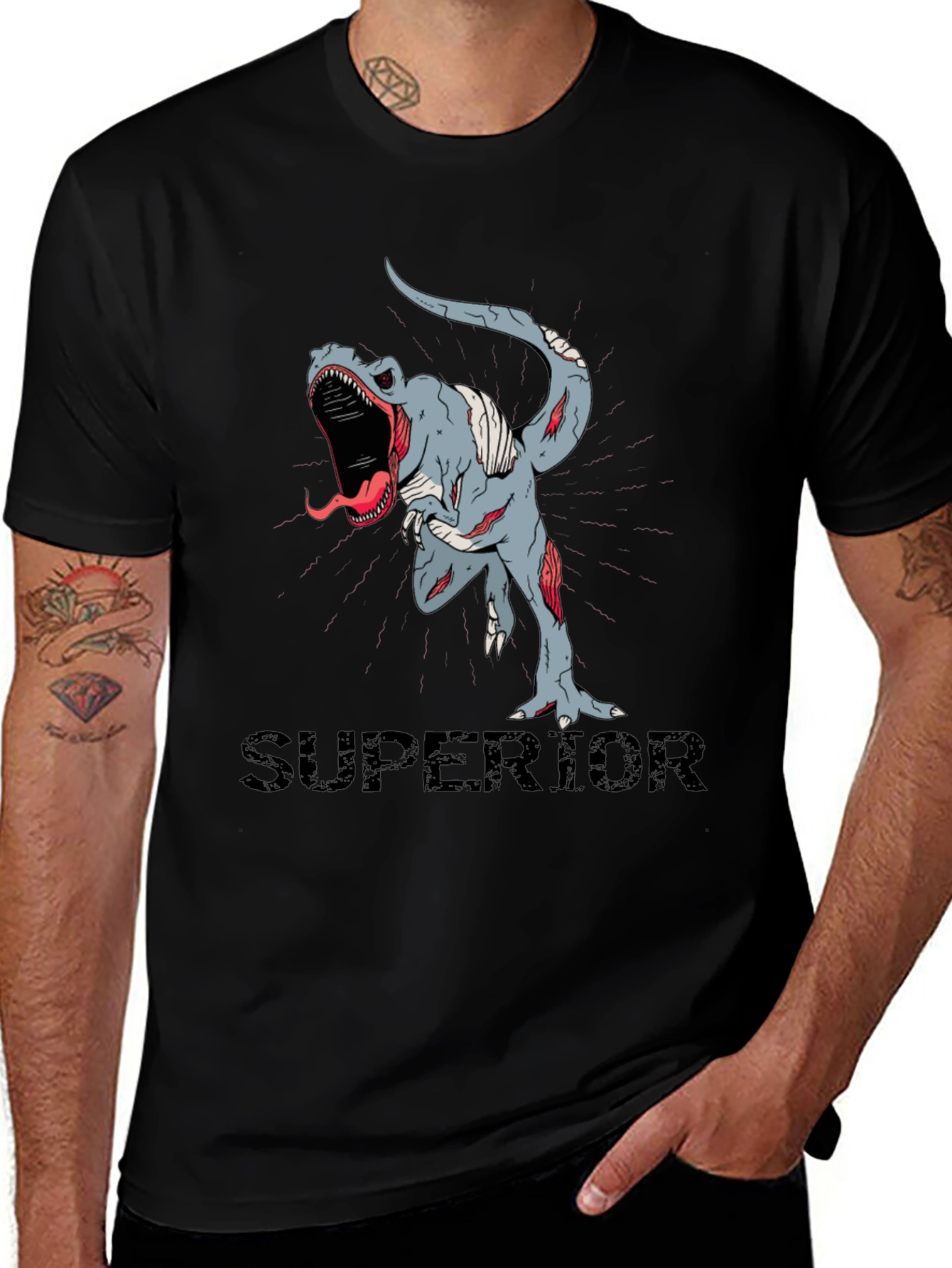 Variant 15 of Zombie Dinosaur Superior T-Shirt