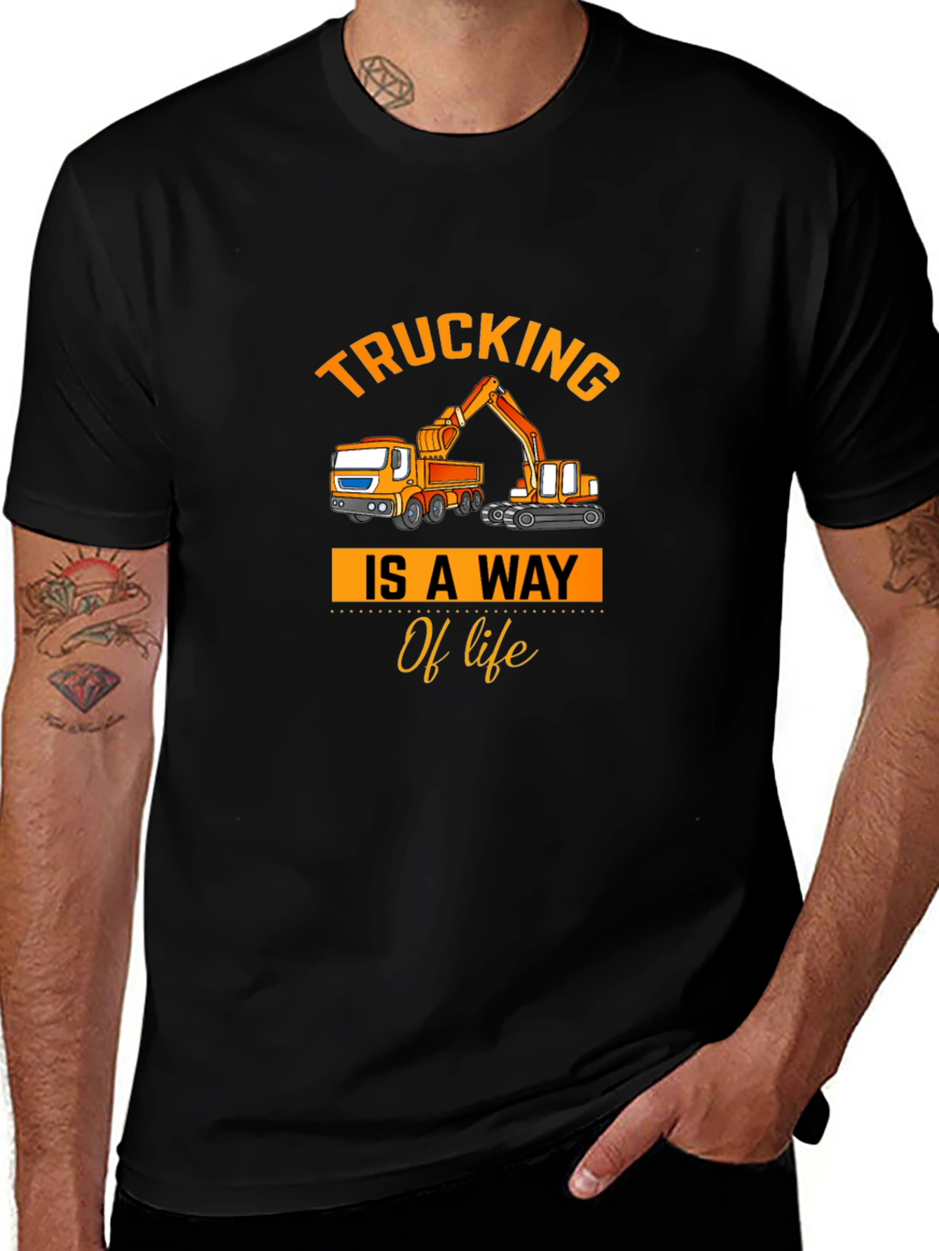 Variant 15 of Trucking is a Way of Life Black T-Shirt