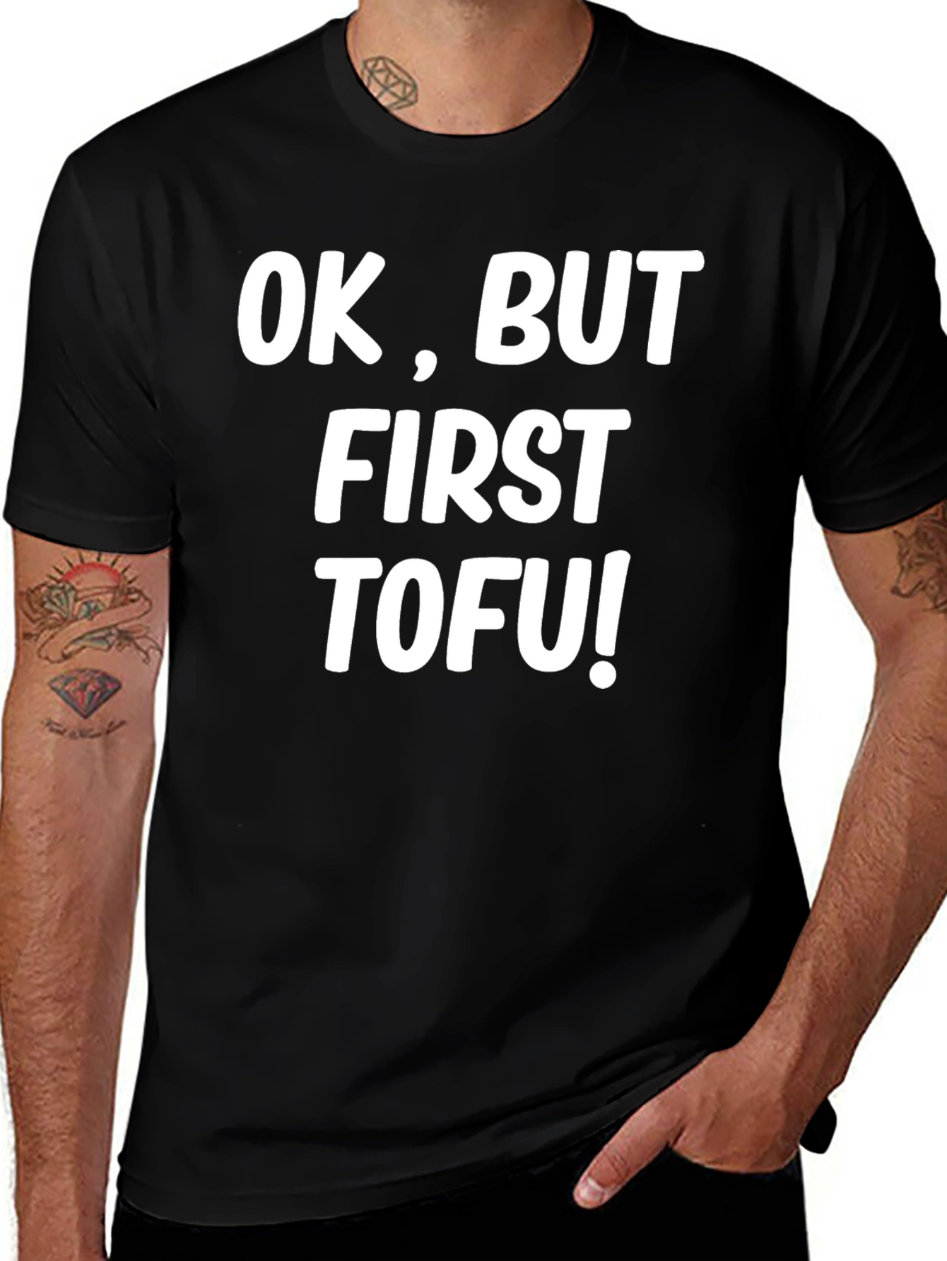 Variant 2 of Ok, But First Tofu! Graphic Tee