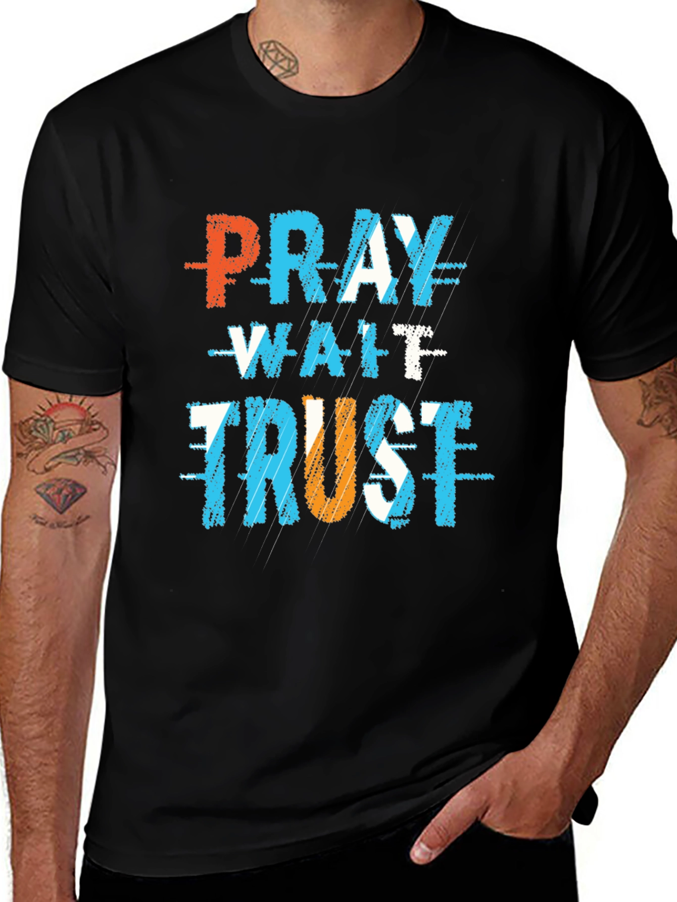 Variant 29 of Pray Wait Trust Graphic T-Shirt