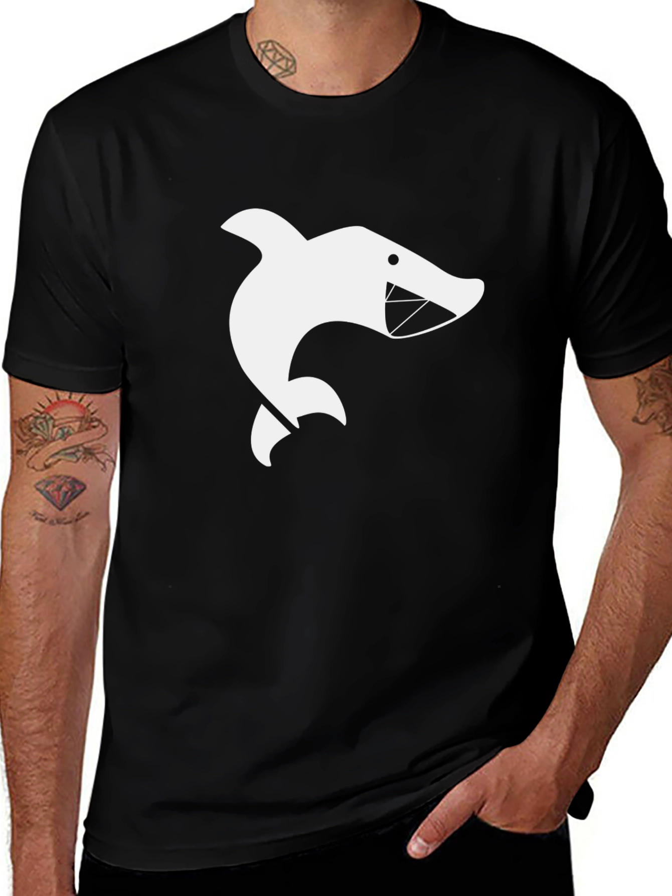 Variant 12 of Black Shark Graphic T-Shirt - Stylish Men's Tee