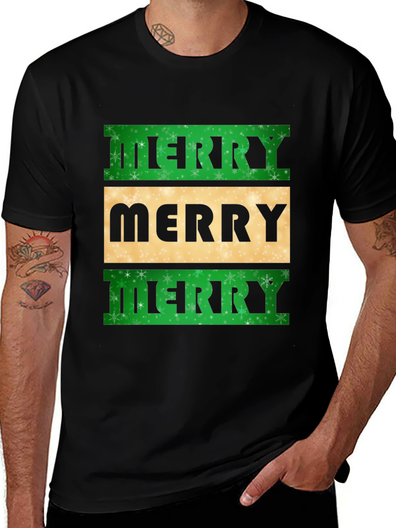 Festive Merry Christmas Graphic Tee