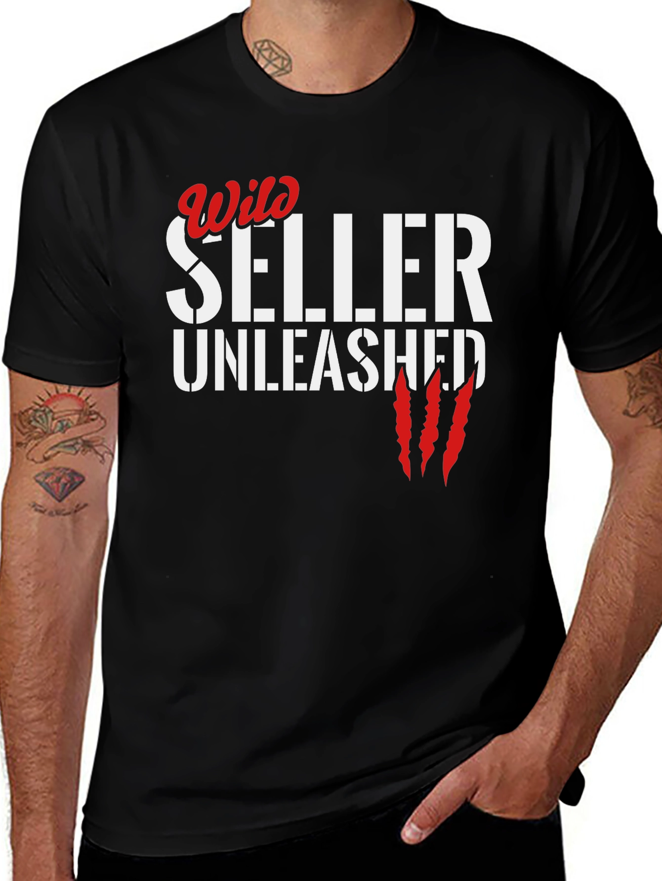 Variant 8 of Wild Seller Unleashed Graphic Tee - Black