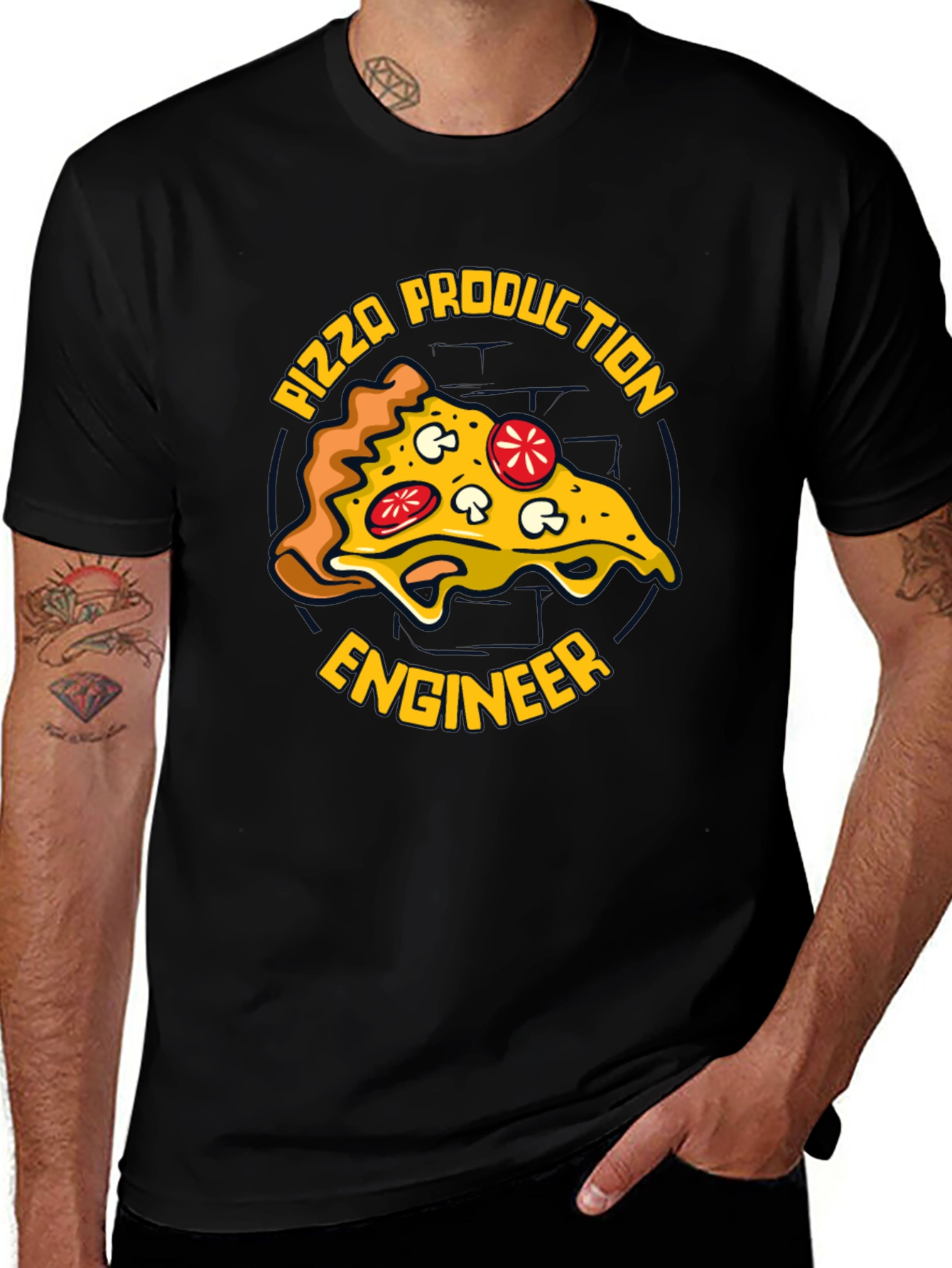 Variant 26 of Pizza Production Engineer T-Shirt - Novelty Graphic Tee