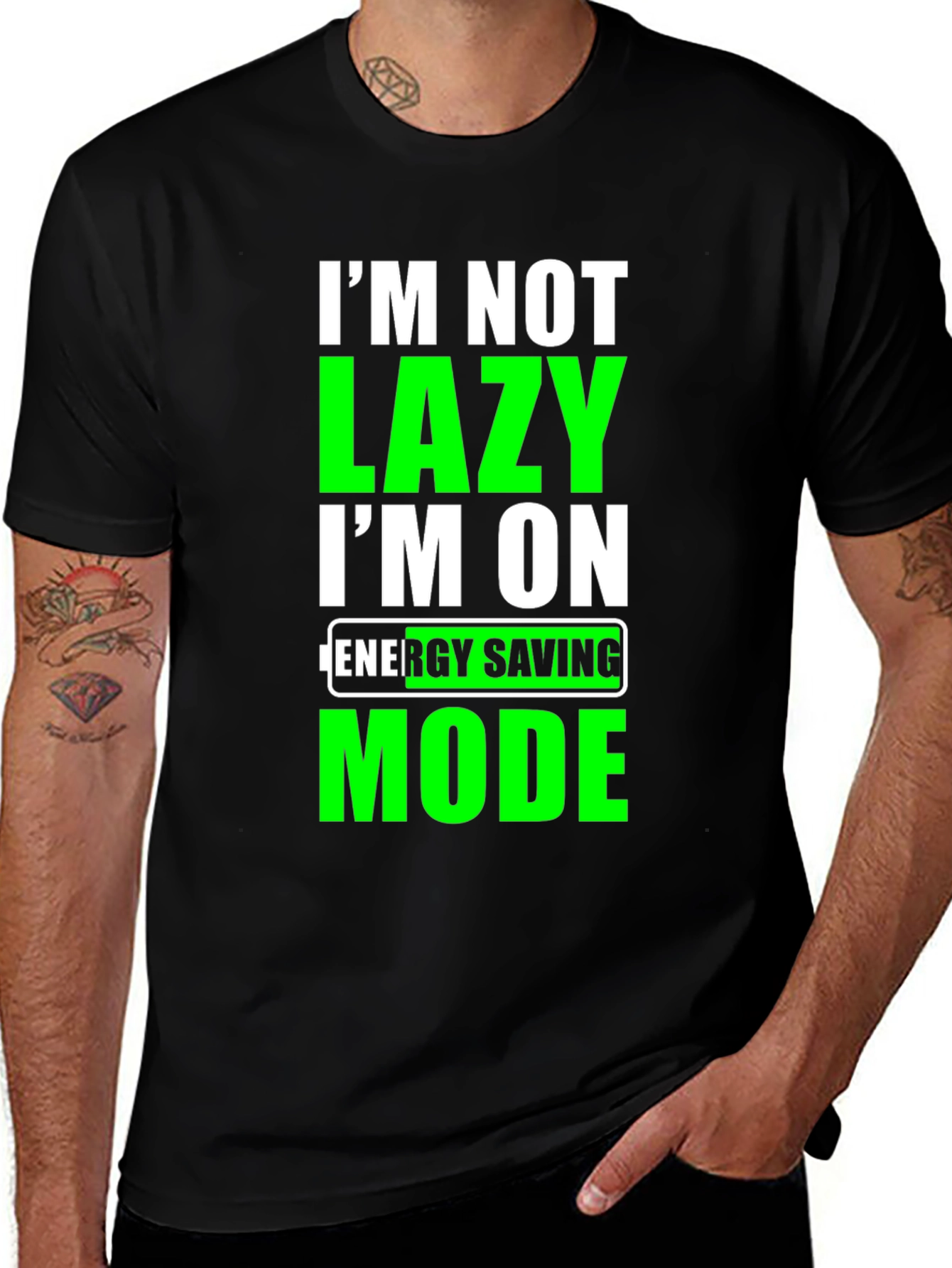 Variant 6 of Funny I'm Not Lazy Energy Saving Mode T-Shirt