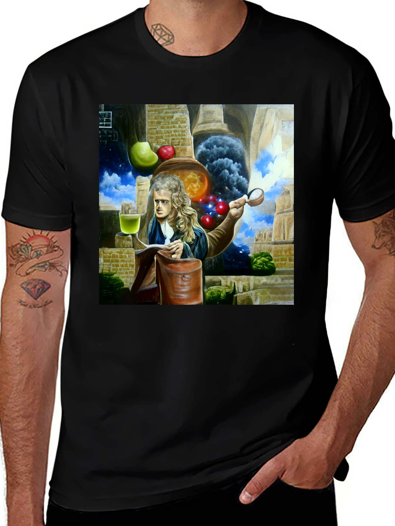 Newtonian Genius T-Shirt - Science Art Tee