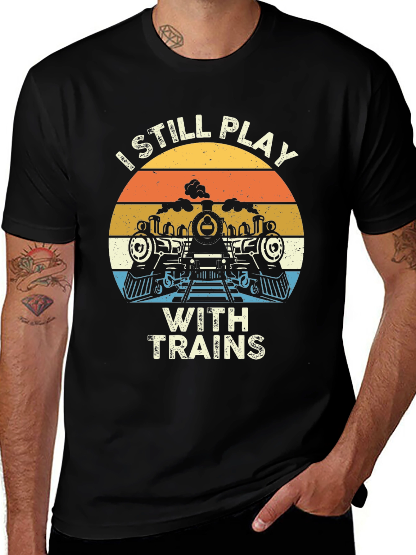 Variant 12 of I Still Play with Trains T-Shirt