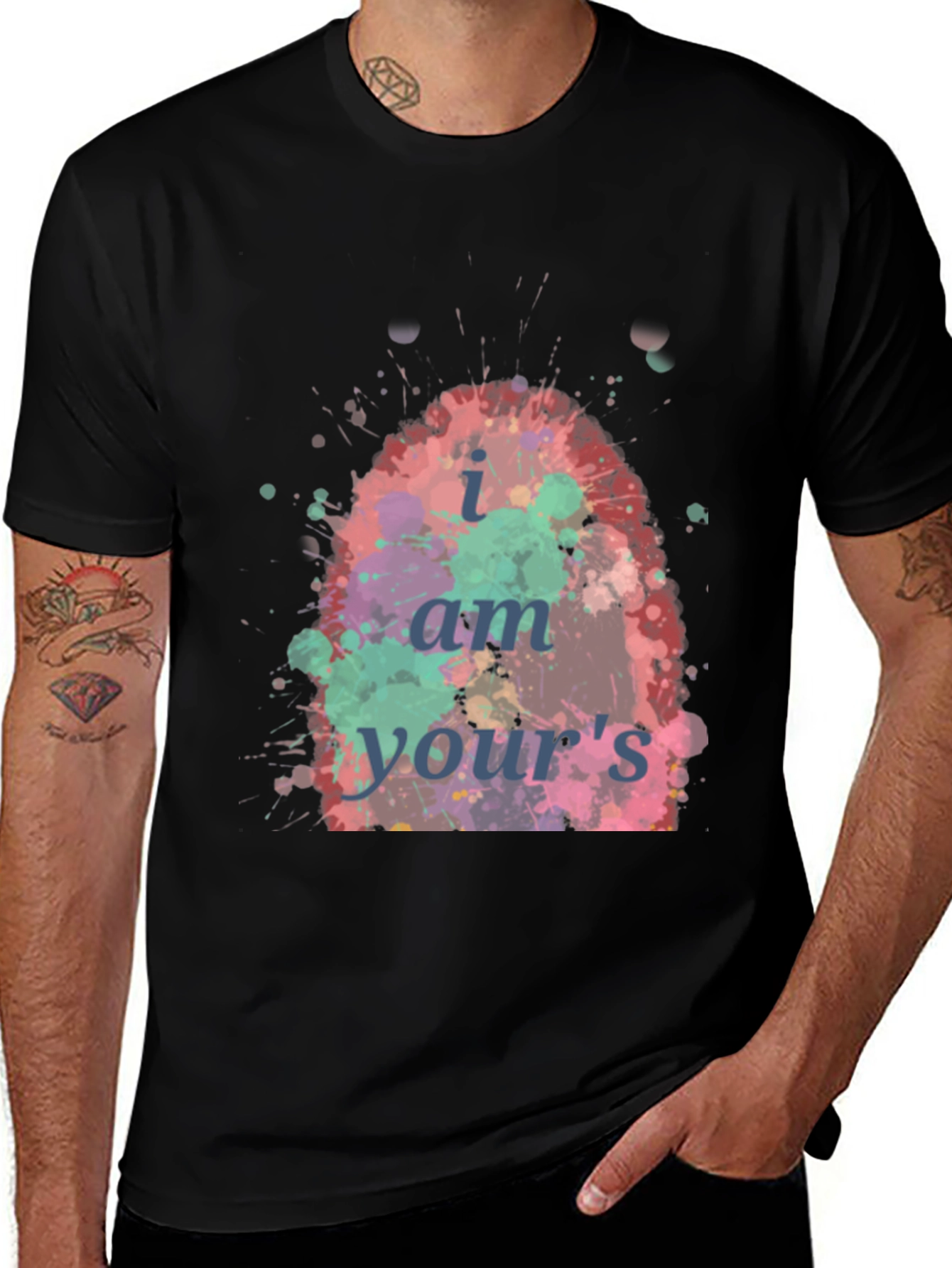 Variant 16 of I am Yours Graphic Tee - Trendy Colorful Design