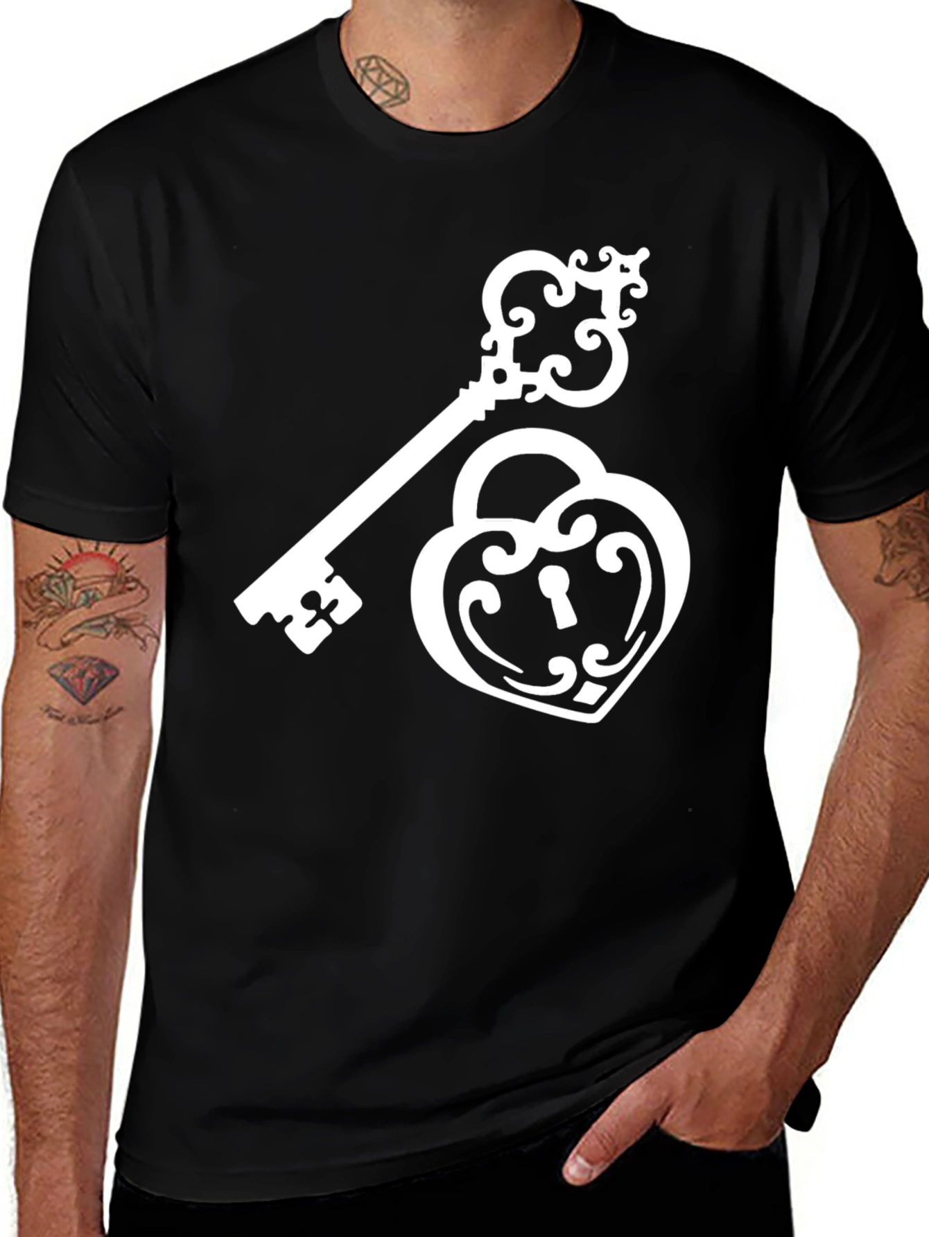Variant 30 of Lock and Key Graphic T-Shirt