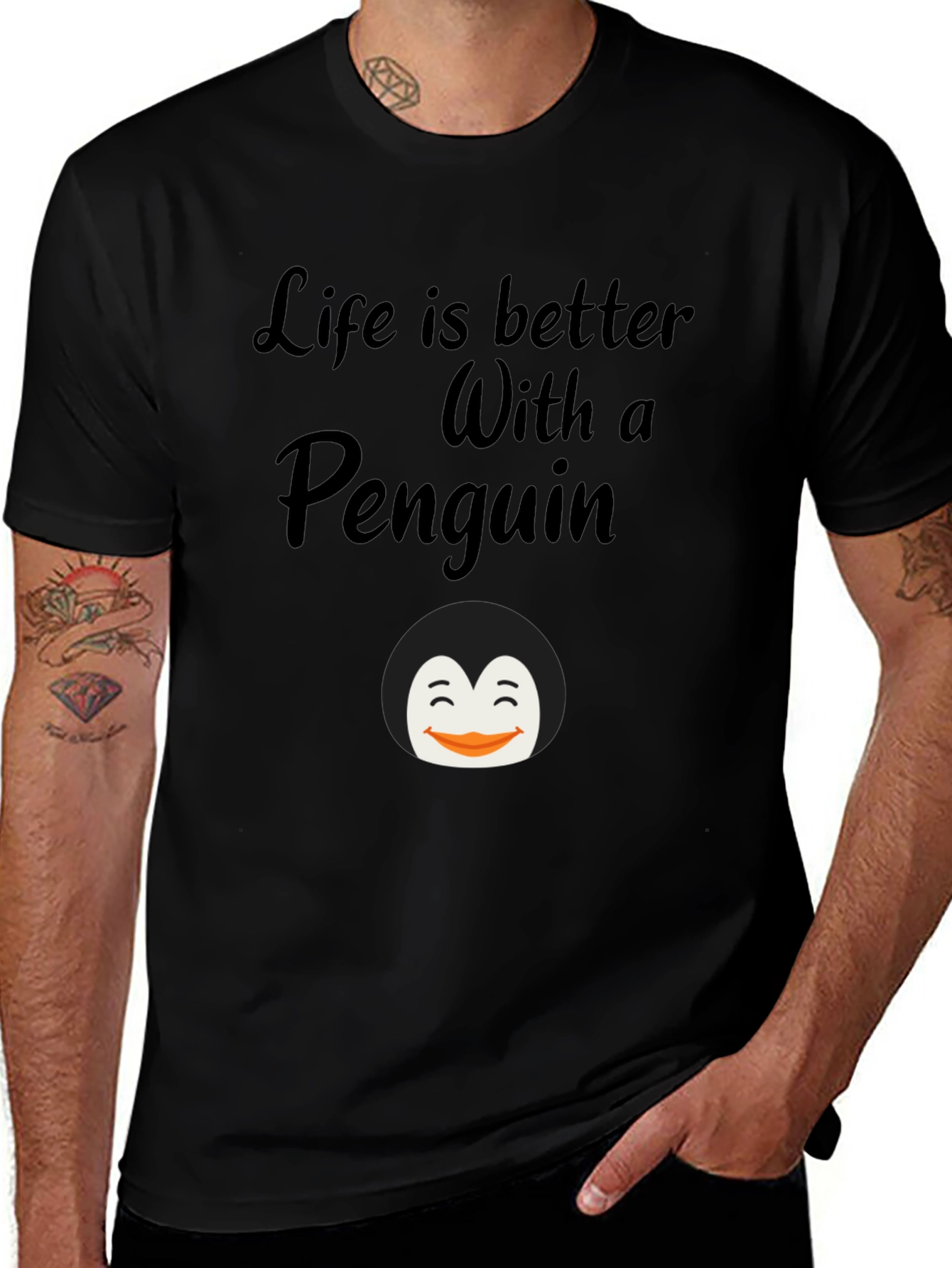 Black Life is Better With a Penguin T-Shirt main image