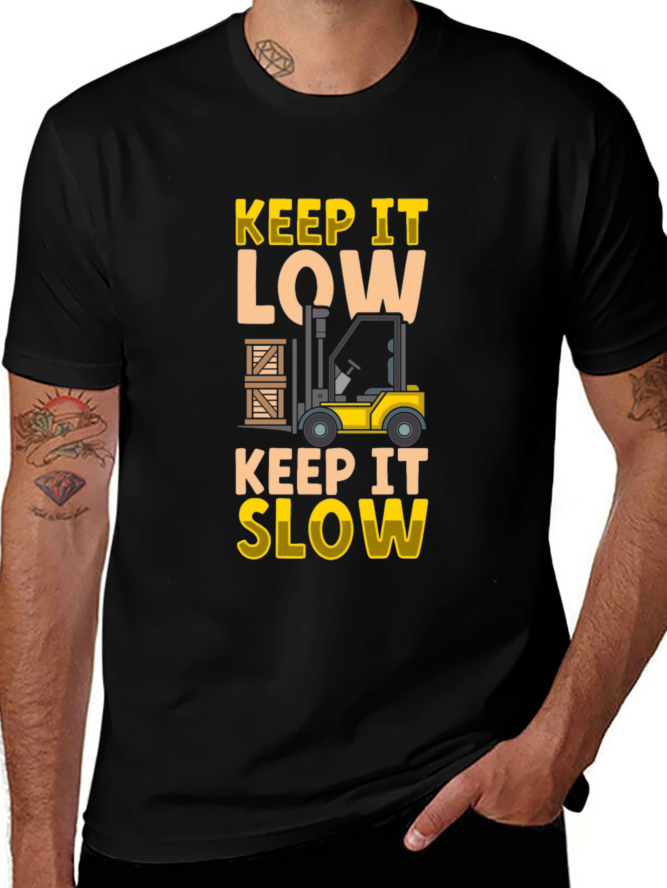 Variant 7 of Keep It Low, Keep It Slow Black T-Shirt