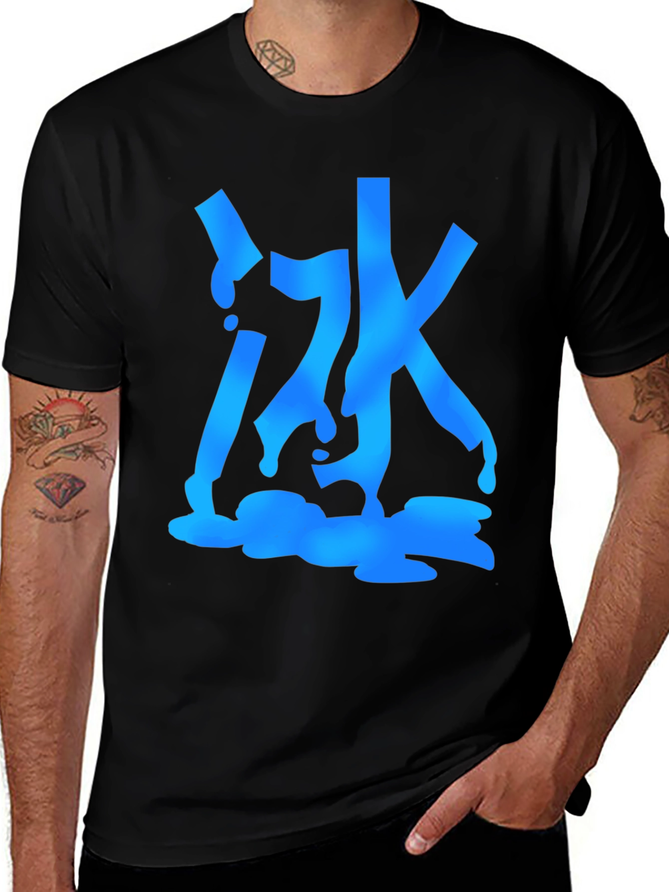 Variant 8 of Urban Graphic Tee - Abstract Water Design
