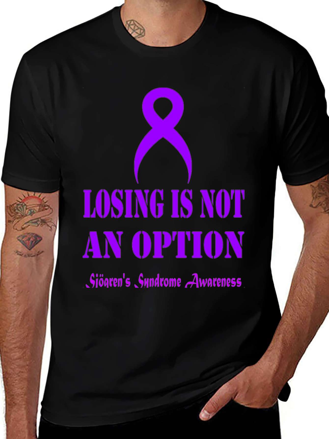 Sjogren's Syndrome Awareness T-Shirt - Losing is Not an Option