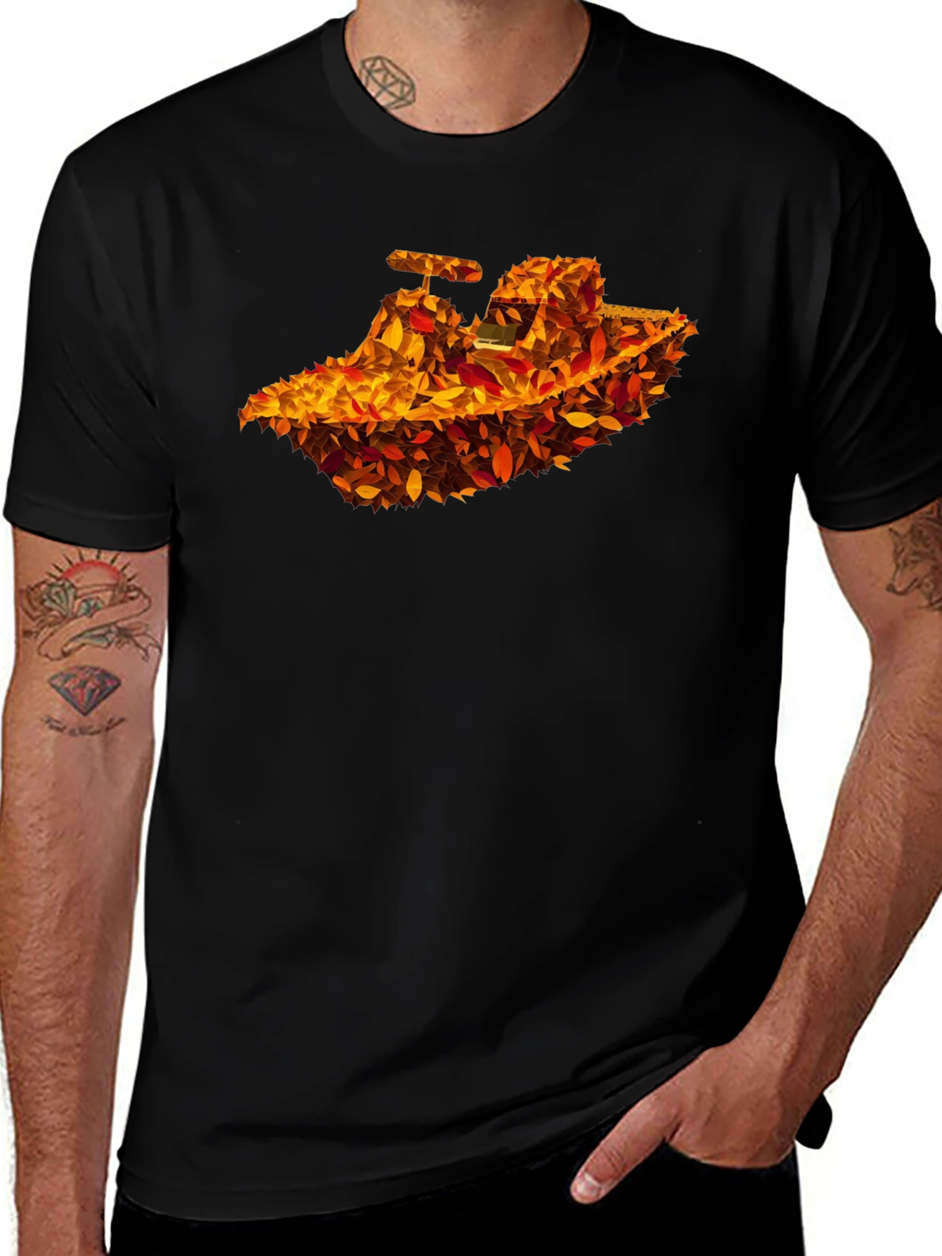 Variant 30 of Autumn Leaves Tractor Graphic T-Shirt