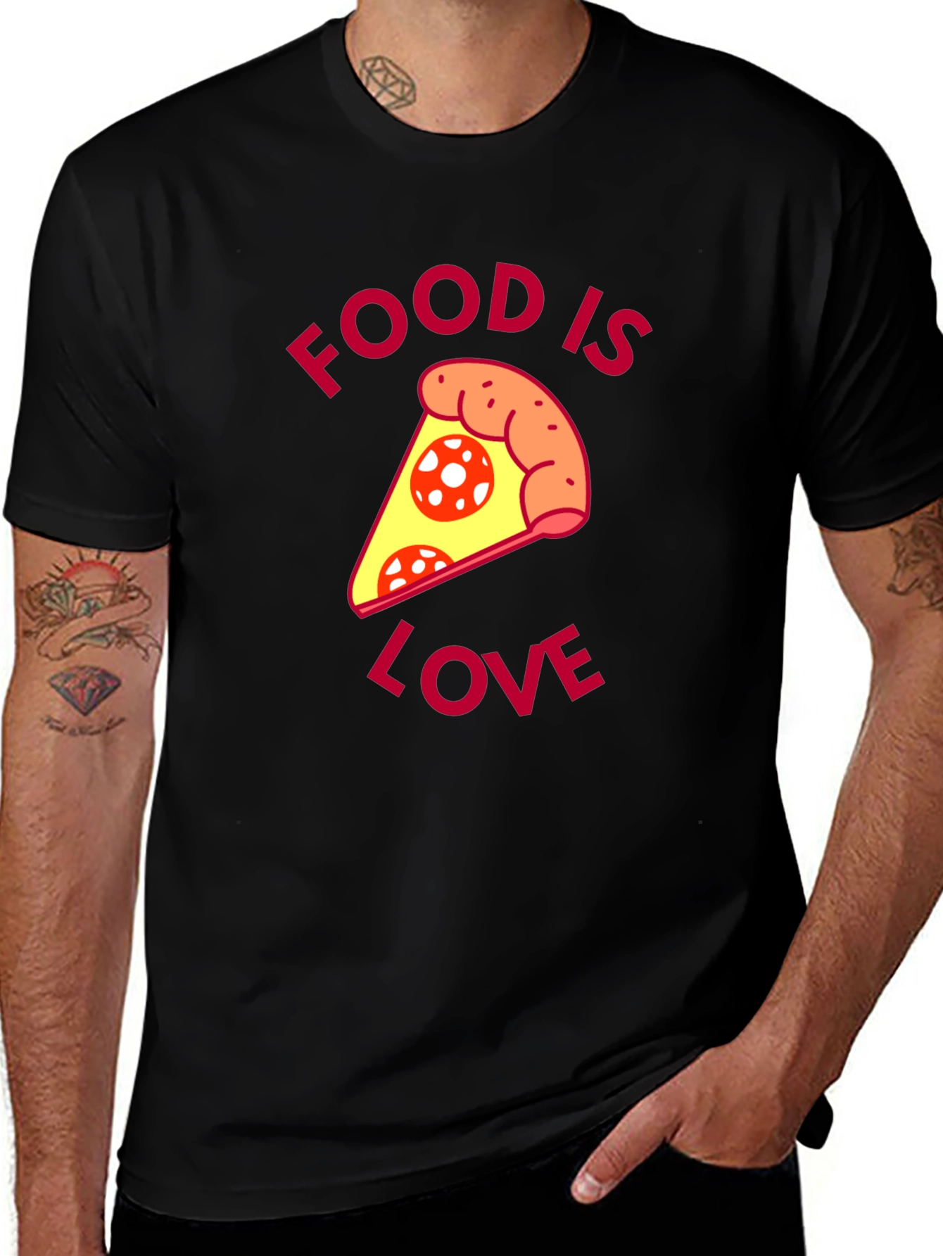 Variant 24 of Food is Love Pizza Graphic T-Shirt