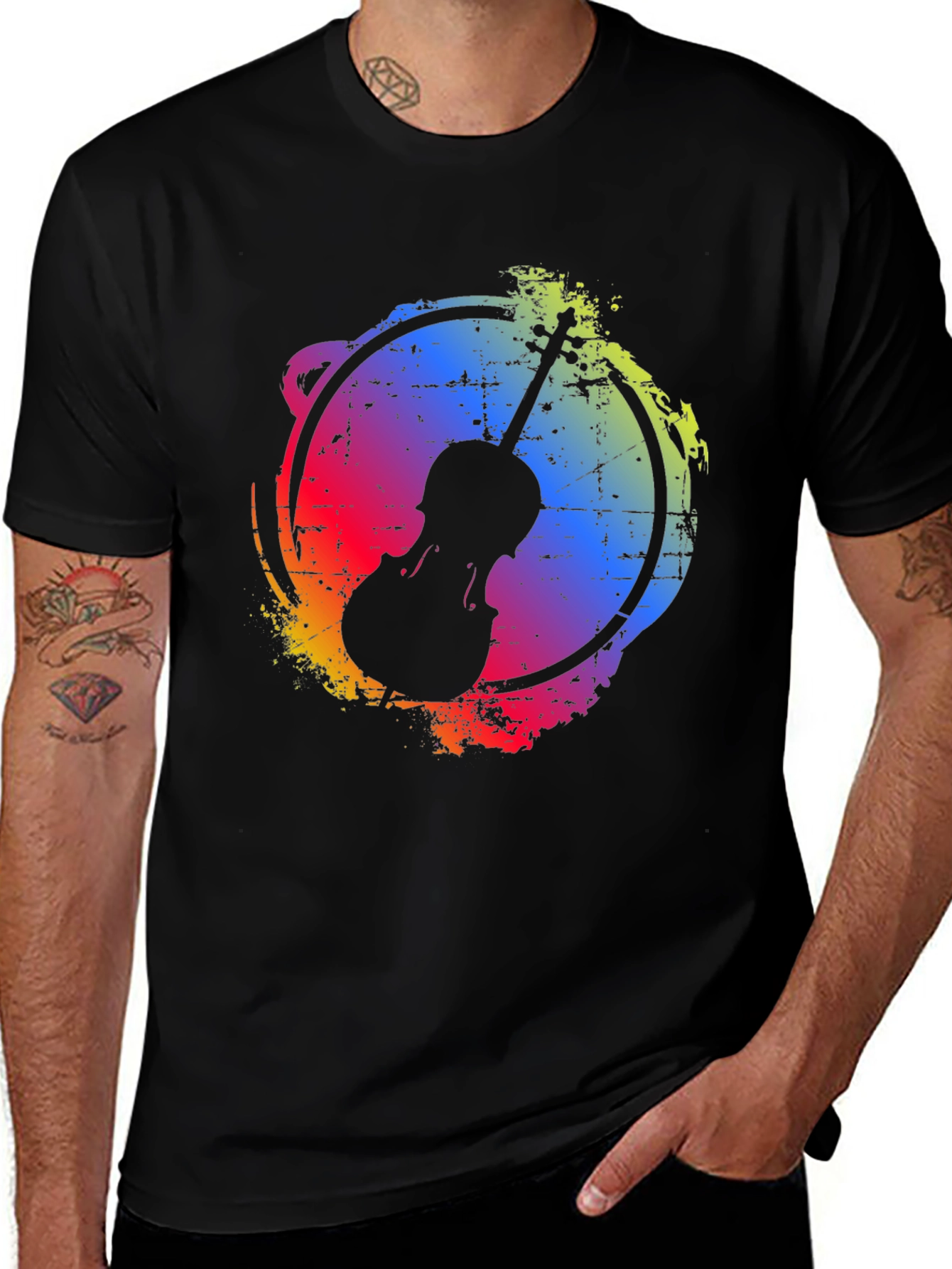 Musical Instrument T-Shirt - Retro Violin Design