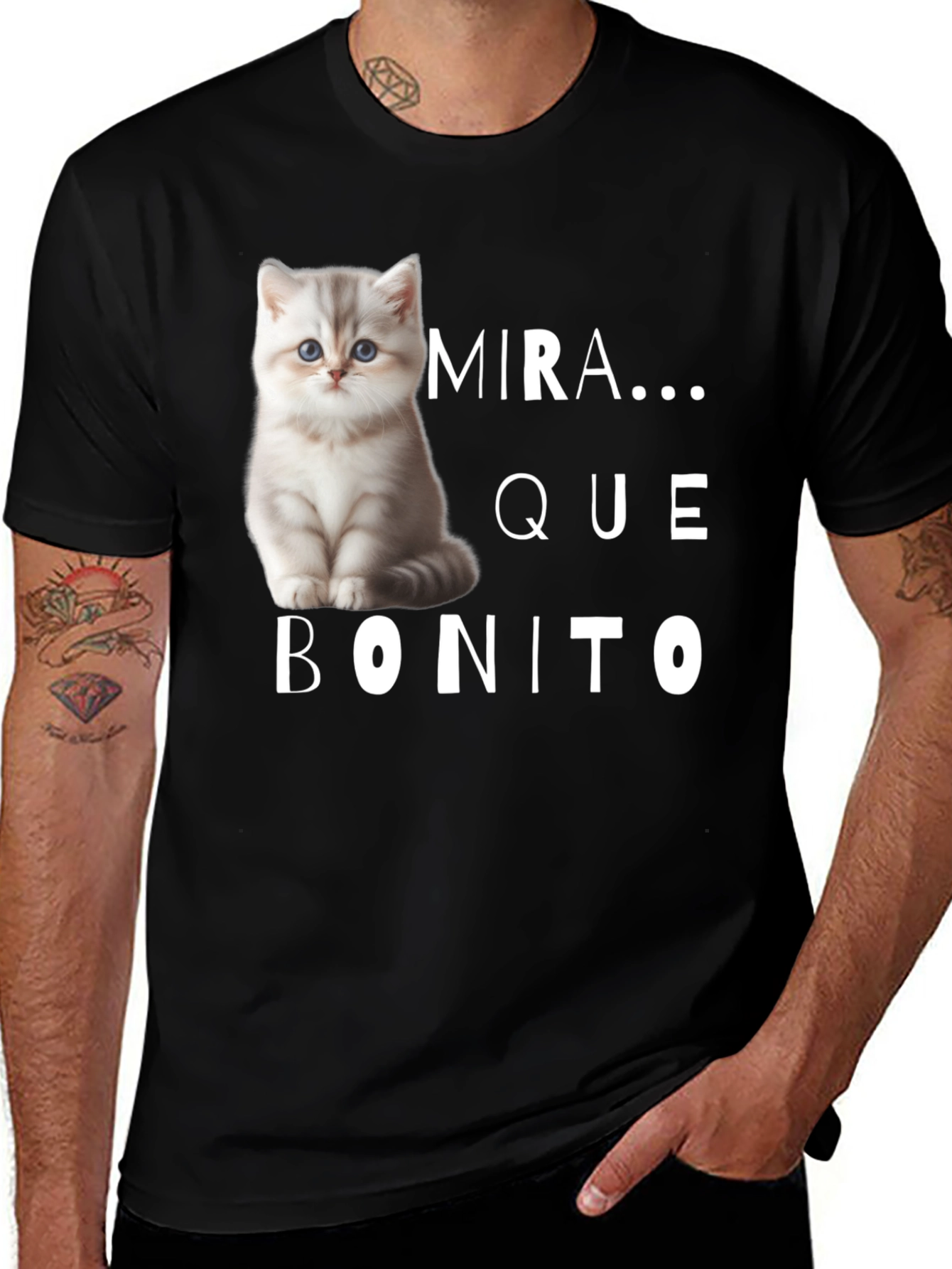 Variant 19 of Cute Cat T-Shirt - Mira Que Bonito!