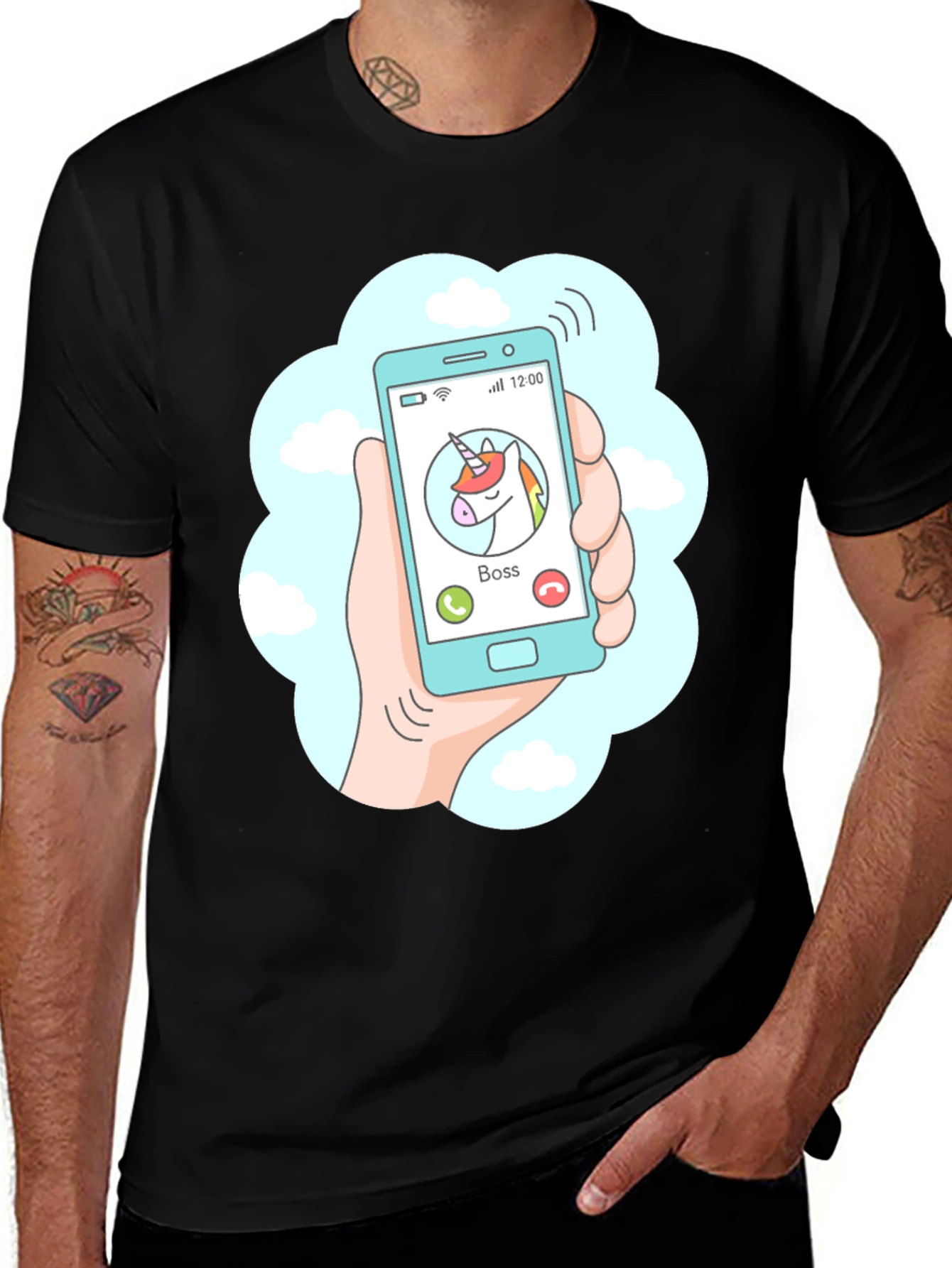 Variant 19 of Unicorn Boss Calling T-Shirt