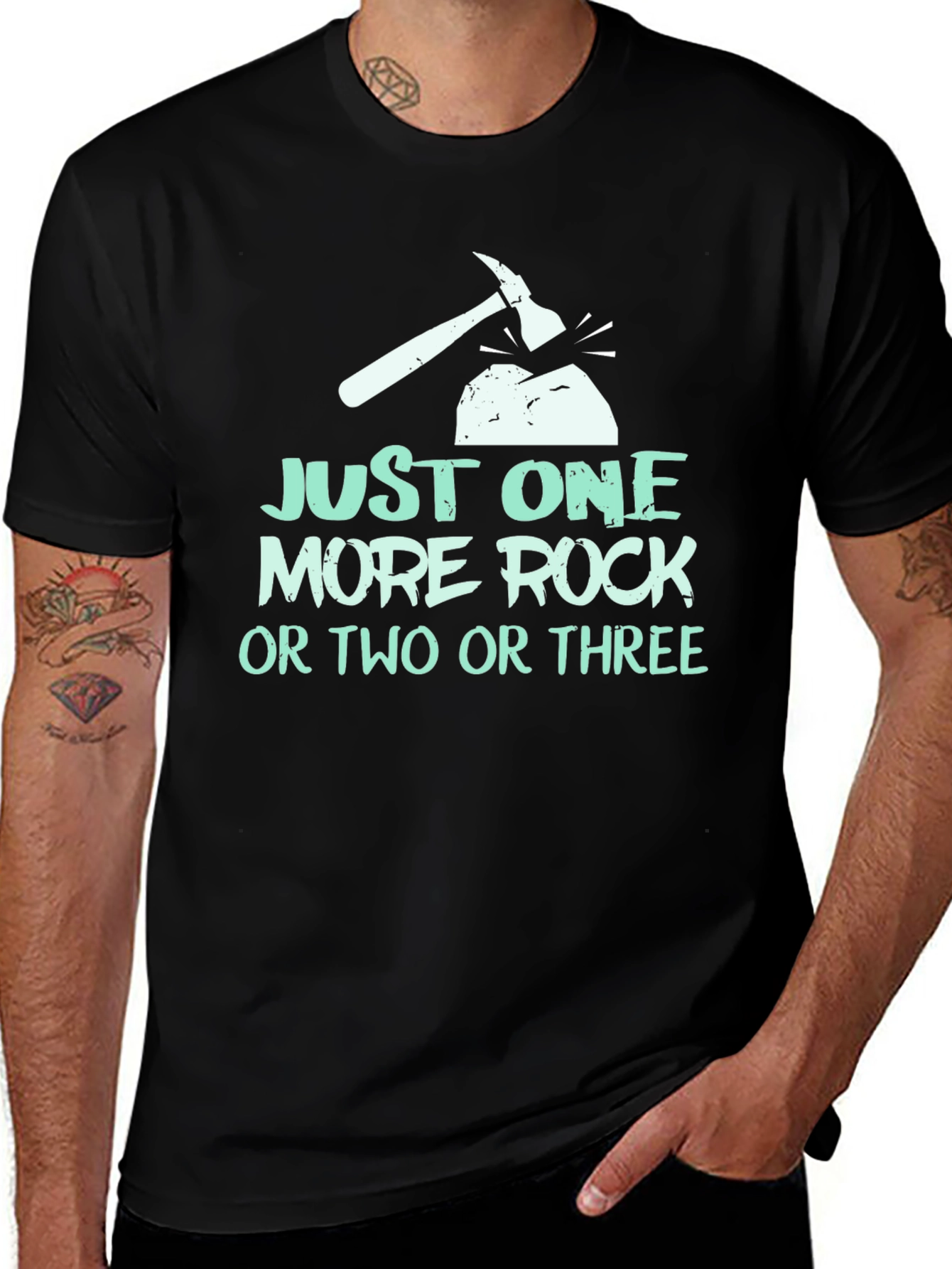 Variant 19 of Just One More Rock T-Shirt - Geology Humor Tee
