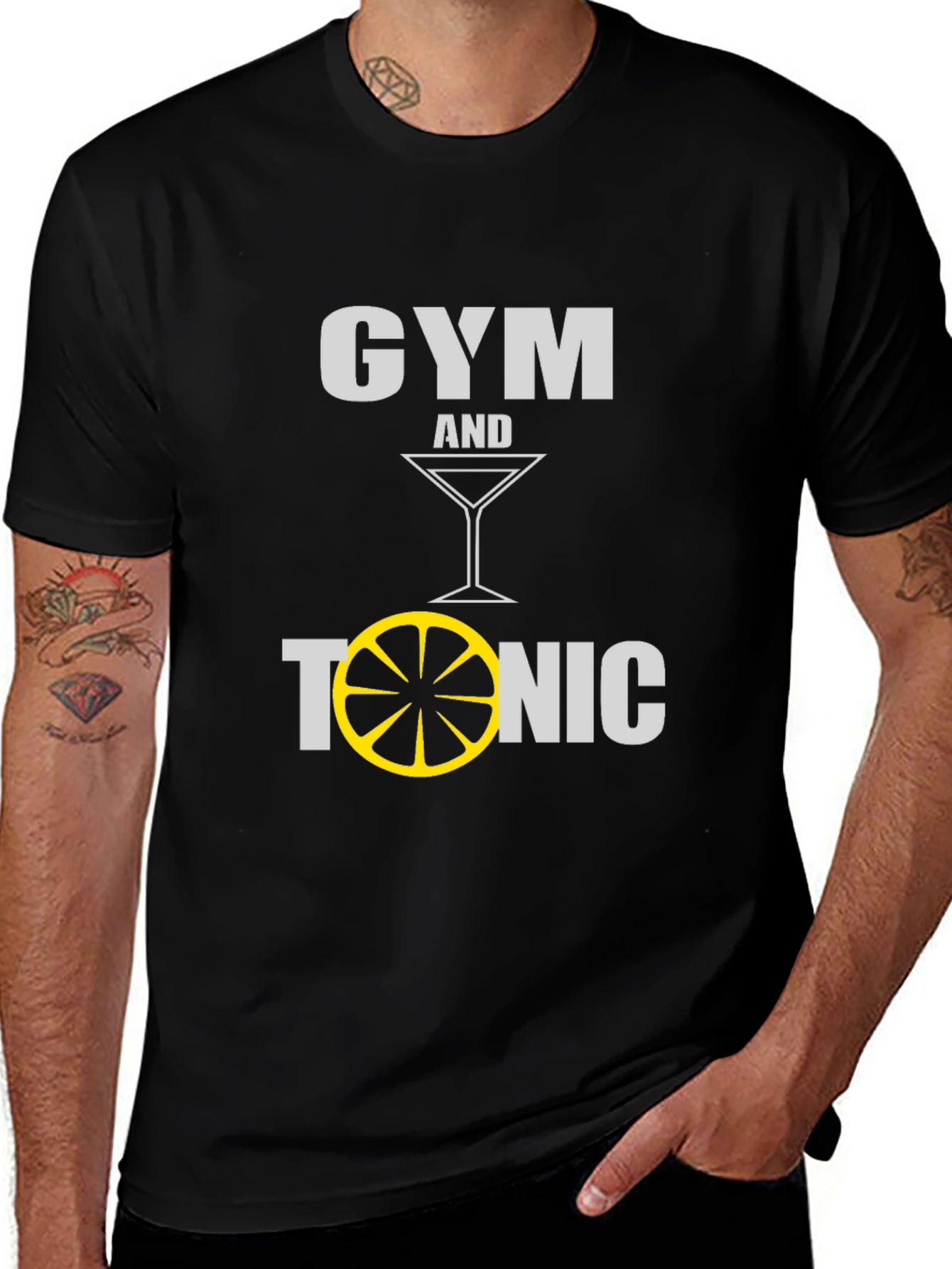 Variant 19 of Gym and Tonic Graphic T-Shirt - Black