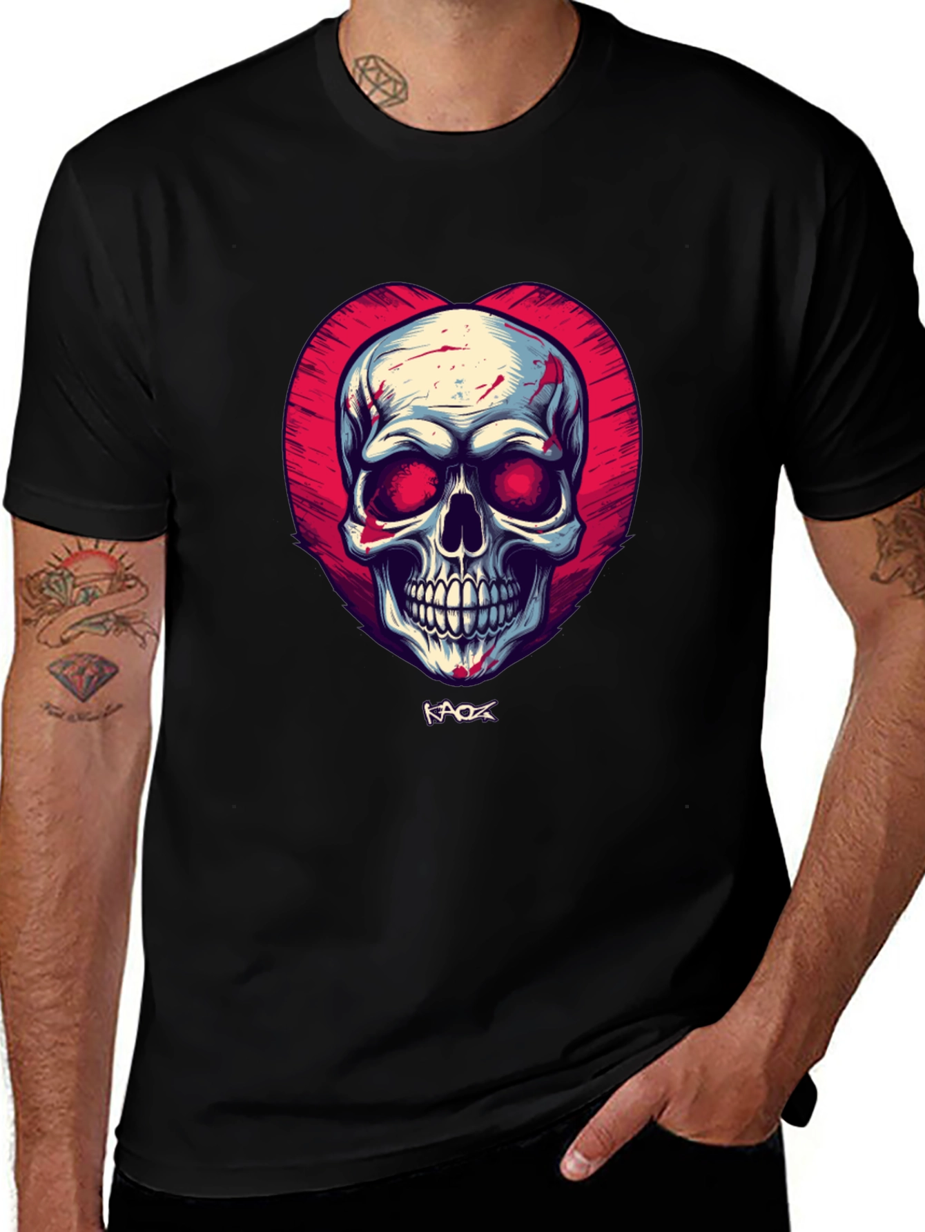 Skull Heart Graphic T-Shirt