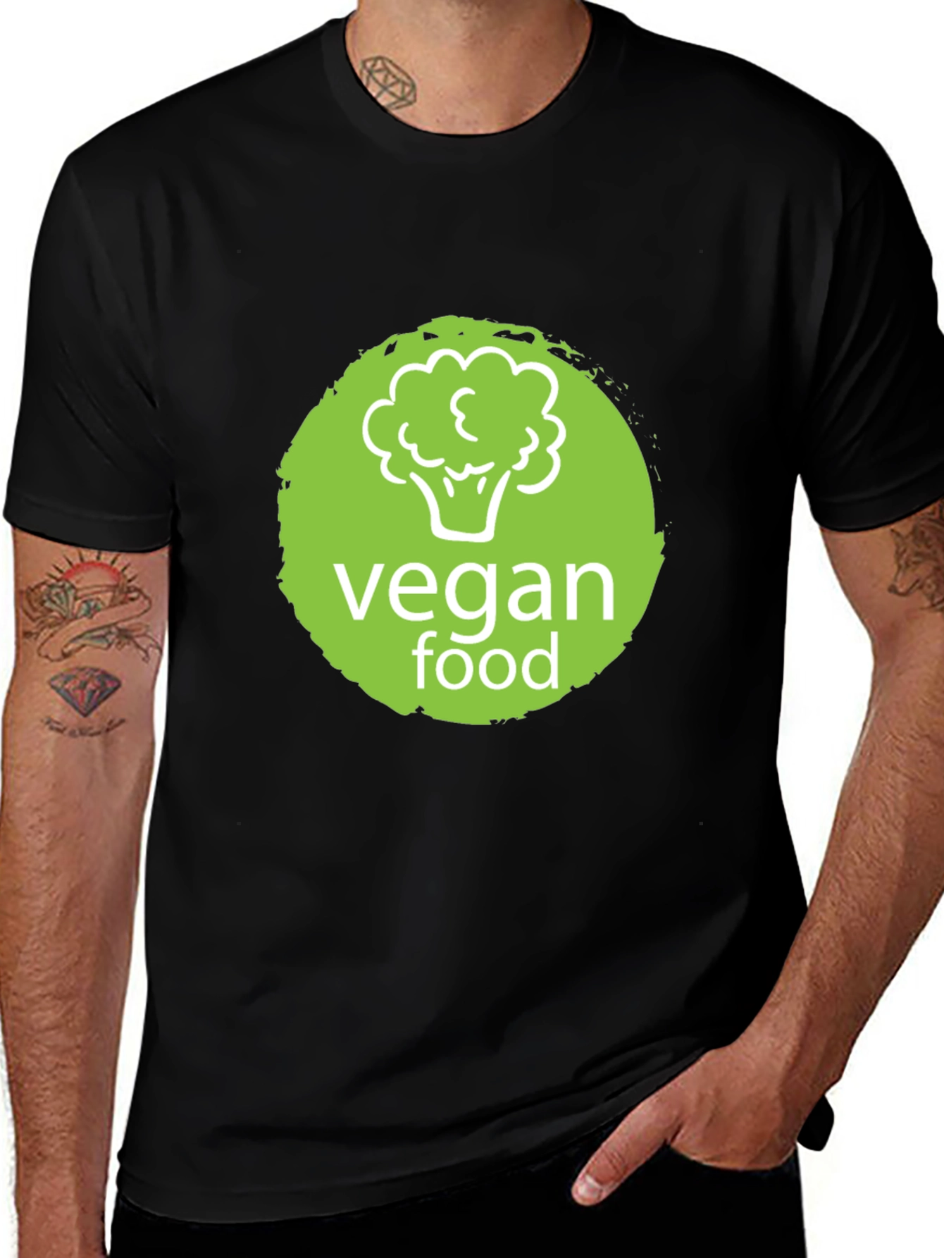 Variant 10 of Vegan Food T-Shirt - Black