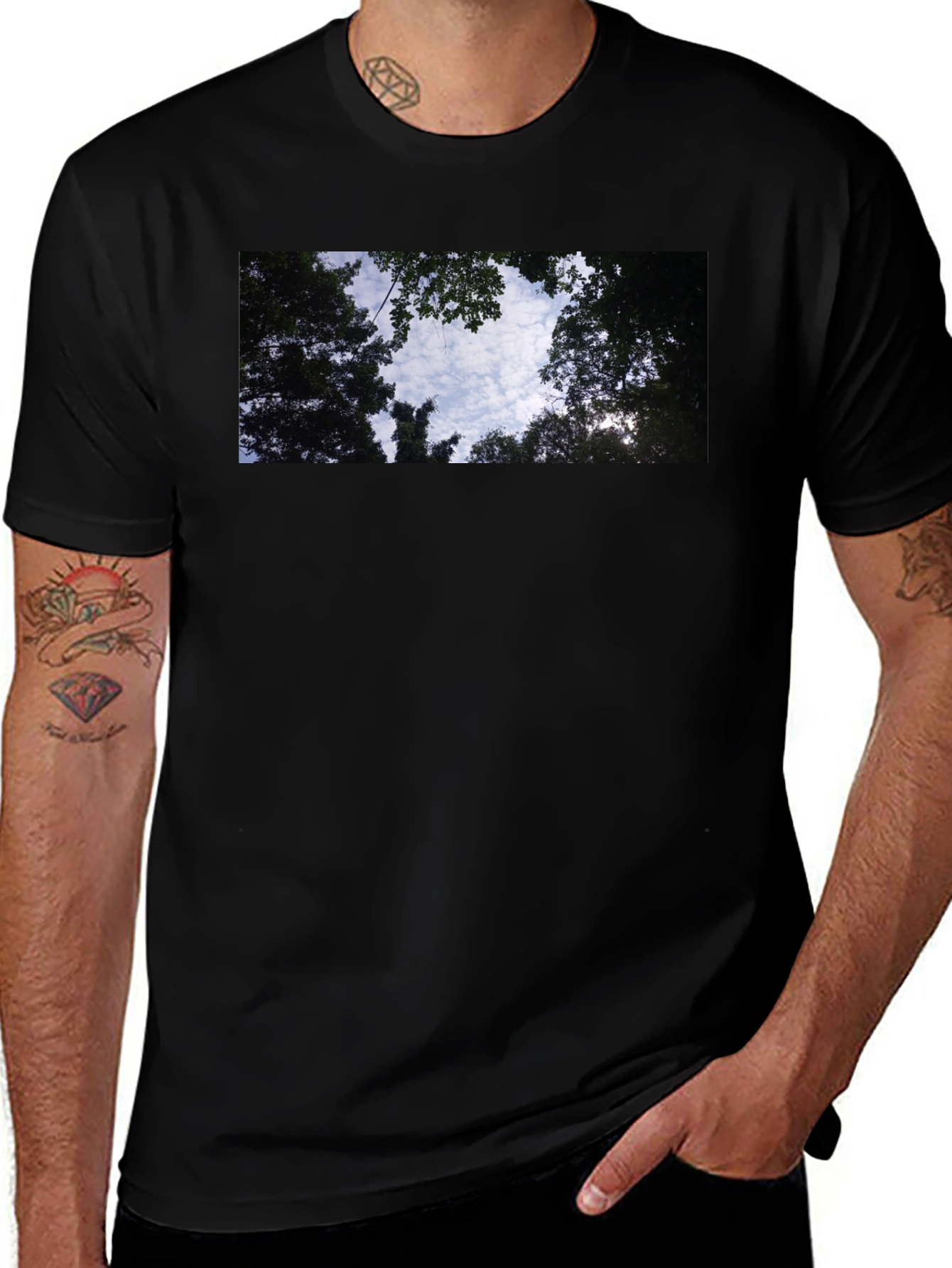 Variant 10 of Sky Through Trees Graphic Tee