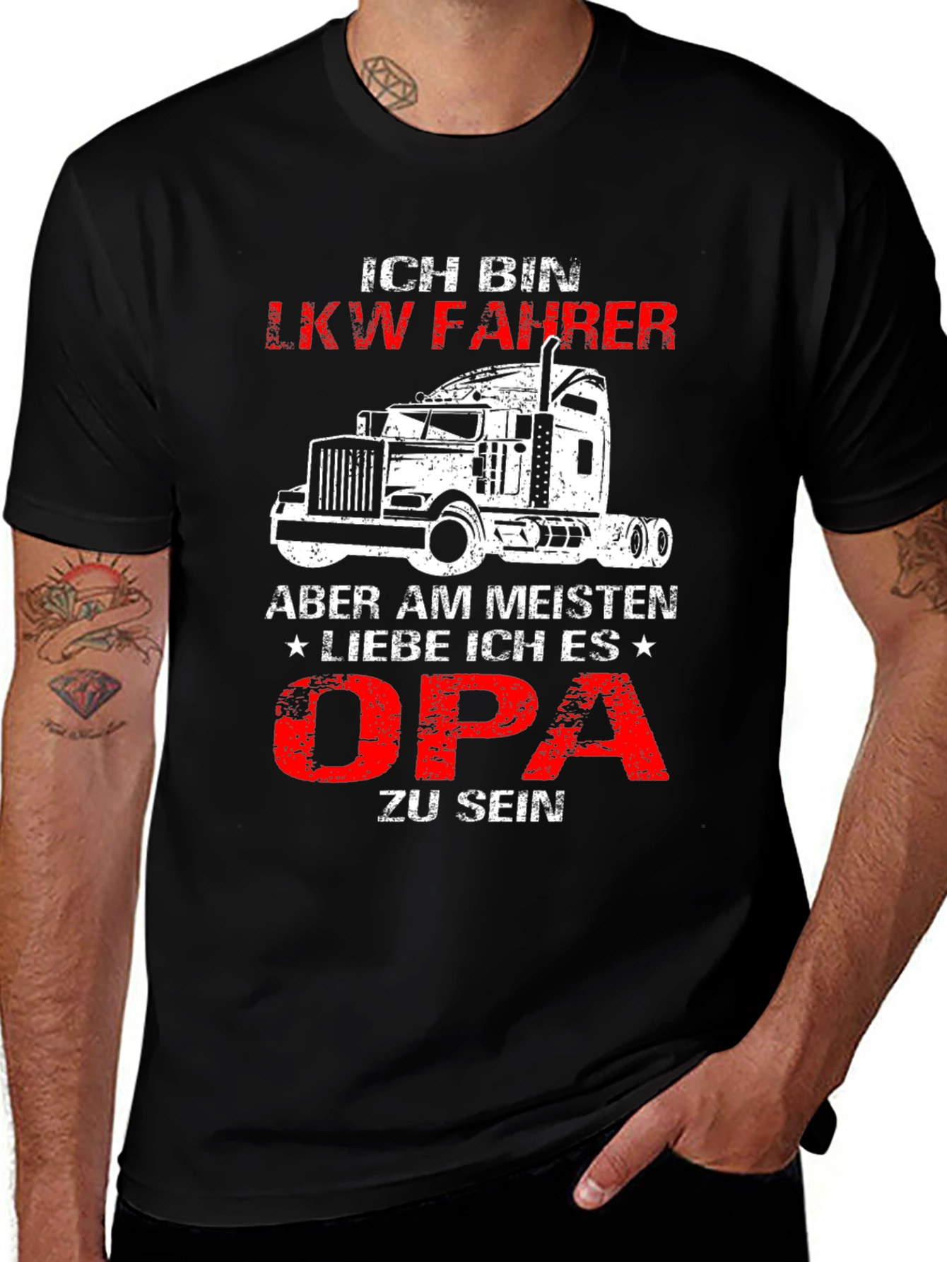 Ich Bin LKW Fahrer Opa T-Shirt