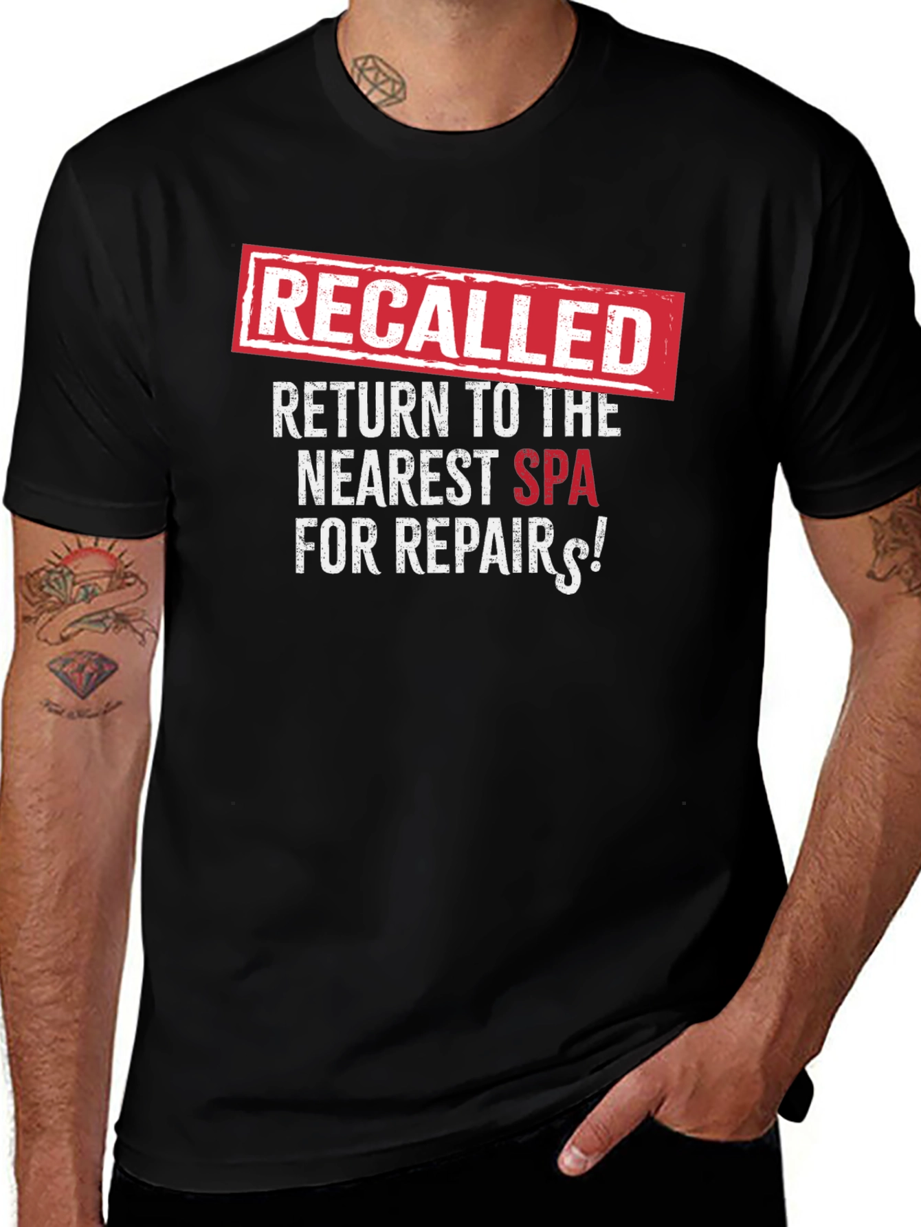 Variant 19 of Recalled SPA Funny Graphic Tee