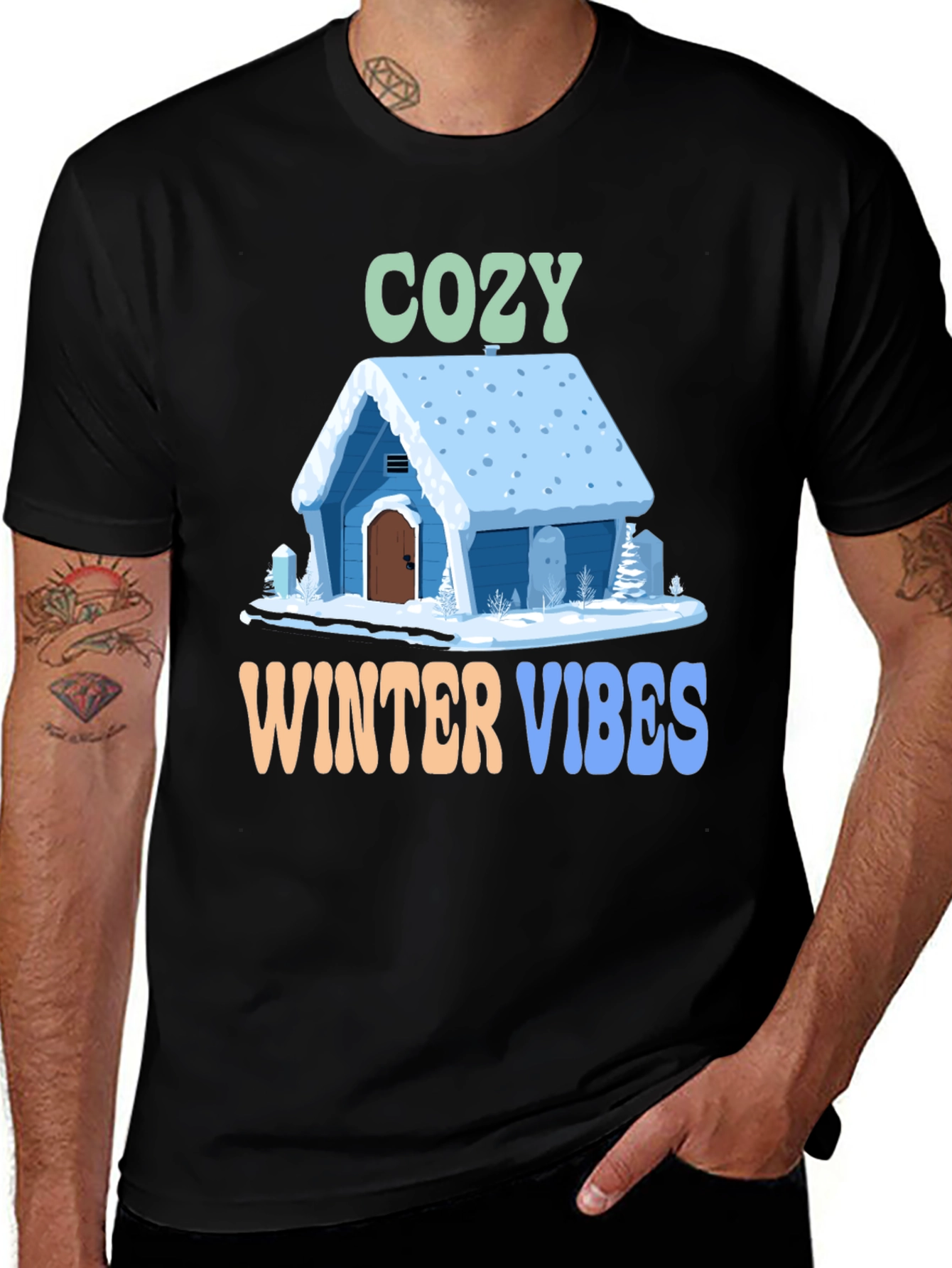 Variant 2 of Cozy Winter Vibes Graphic Tee