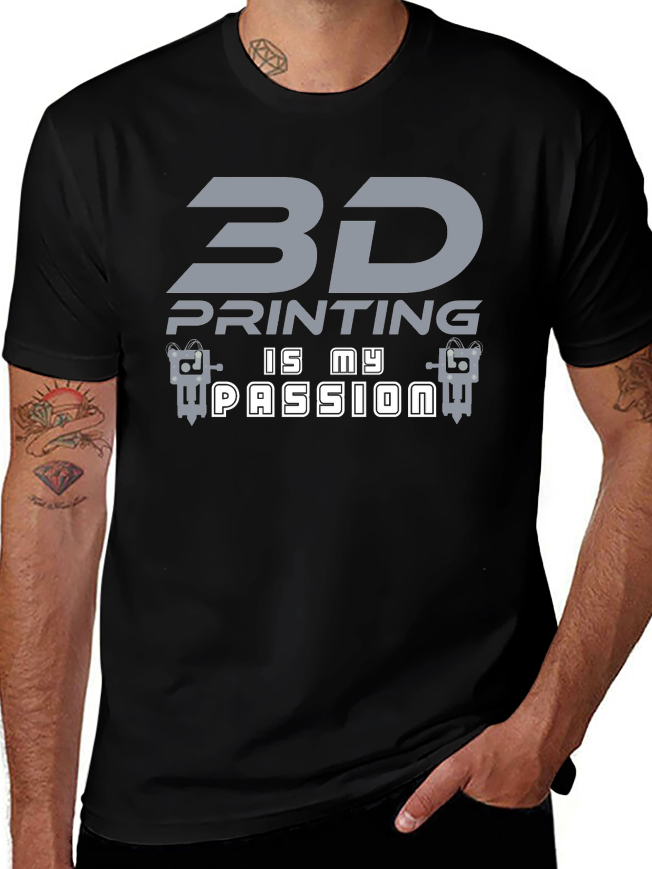 3D Printing Is My Passion Black Tee
