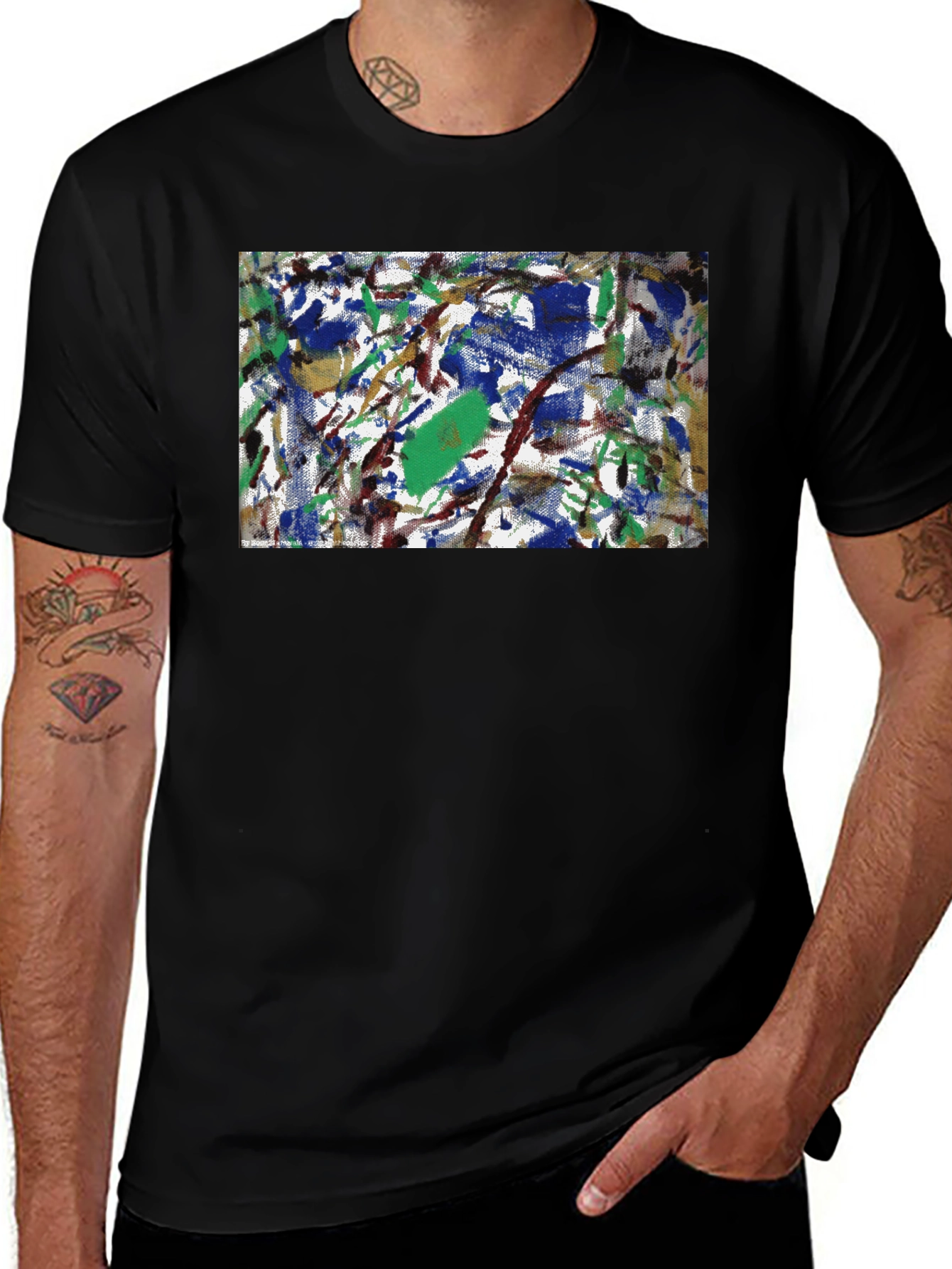 Variant 6 of Abstract Art Graphic Tee - Unique Design, Comfortable Fit