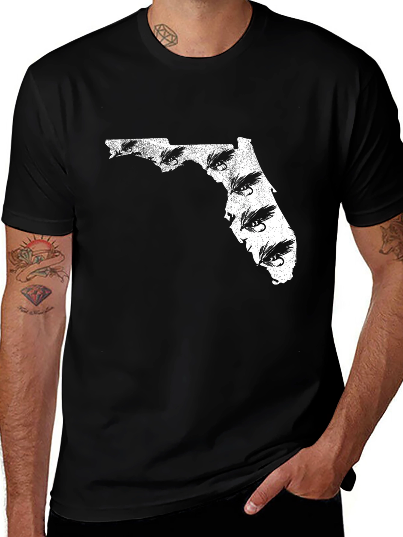 Variant 26 of Florida Fishing Lure Men's Black T-Shirt
